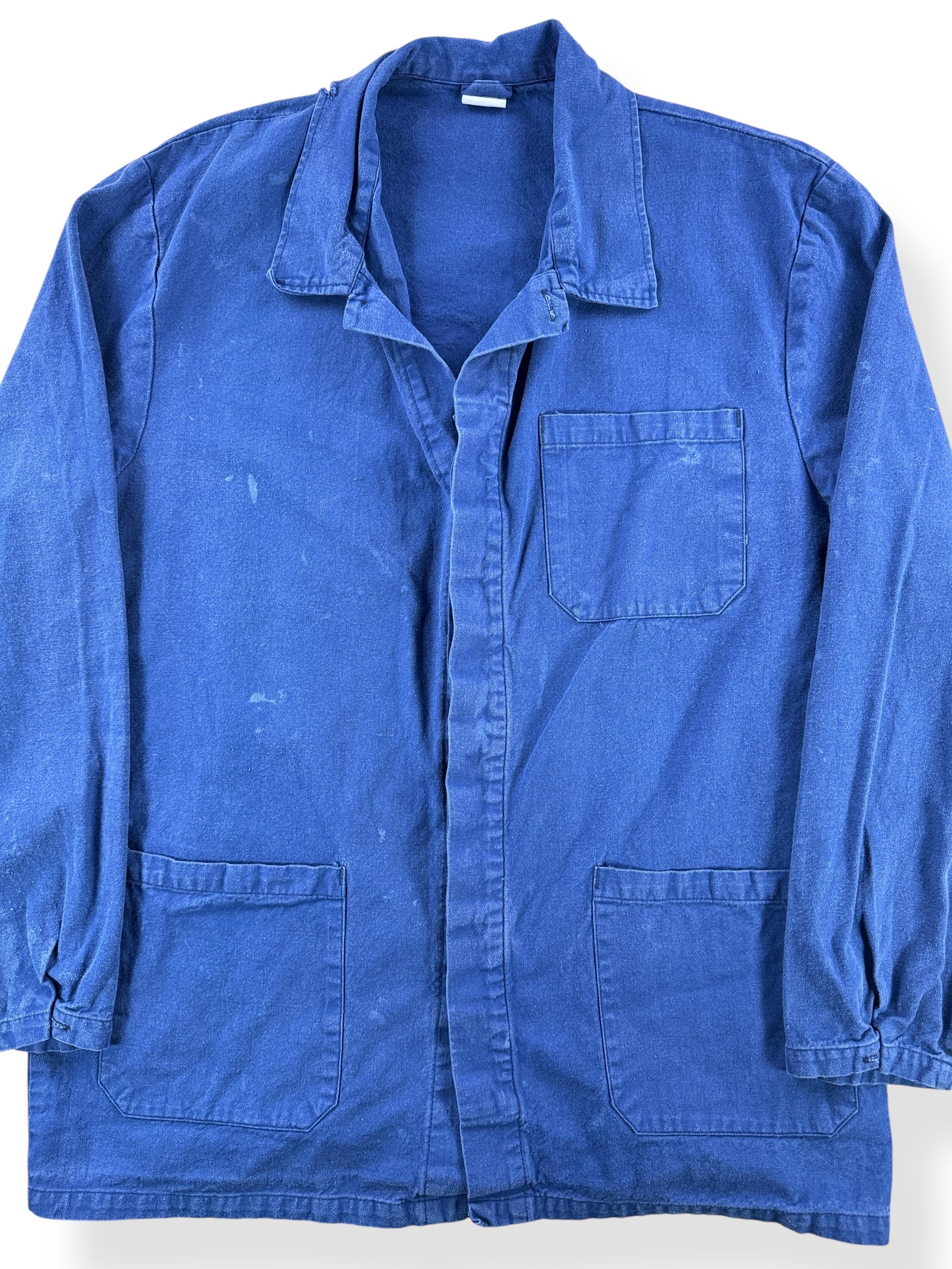Front Close Up of Vintage Brudra Euro Work Jacket W/ Back Graphic SZ L