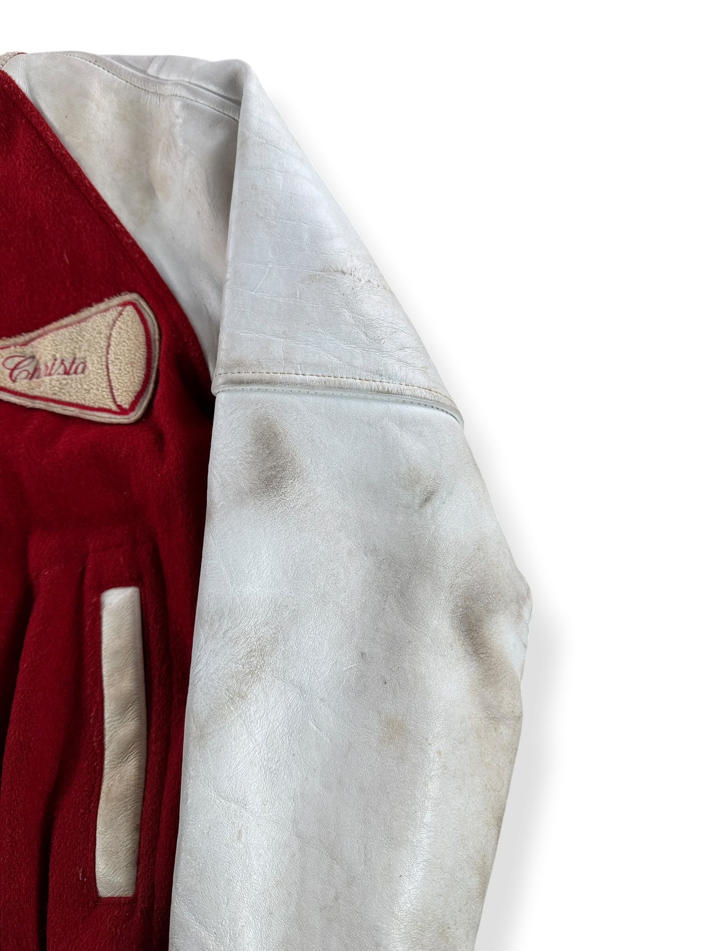 Wear on Vintage Liberty Cheerleader Varsity Jacket SZ 38 (Fits S/M)