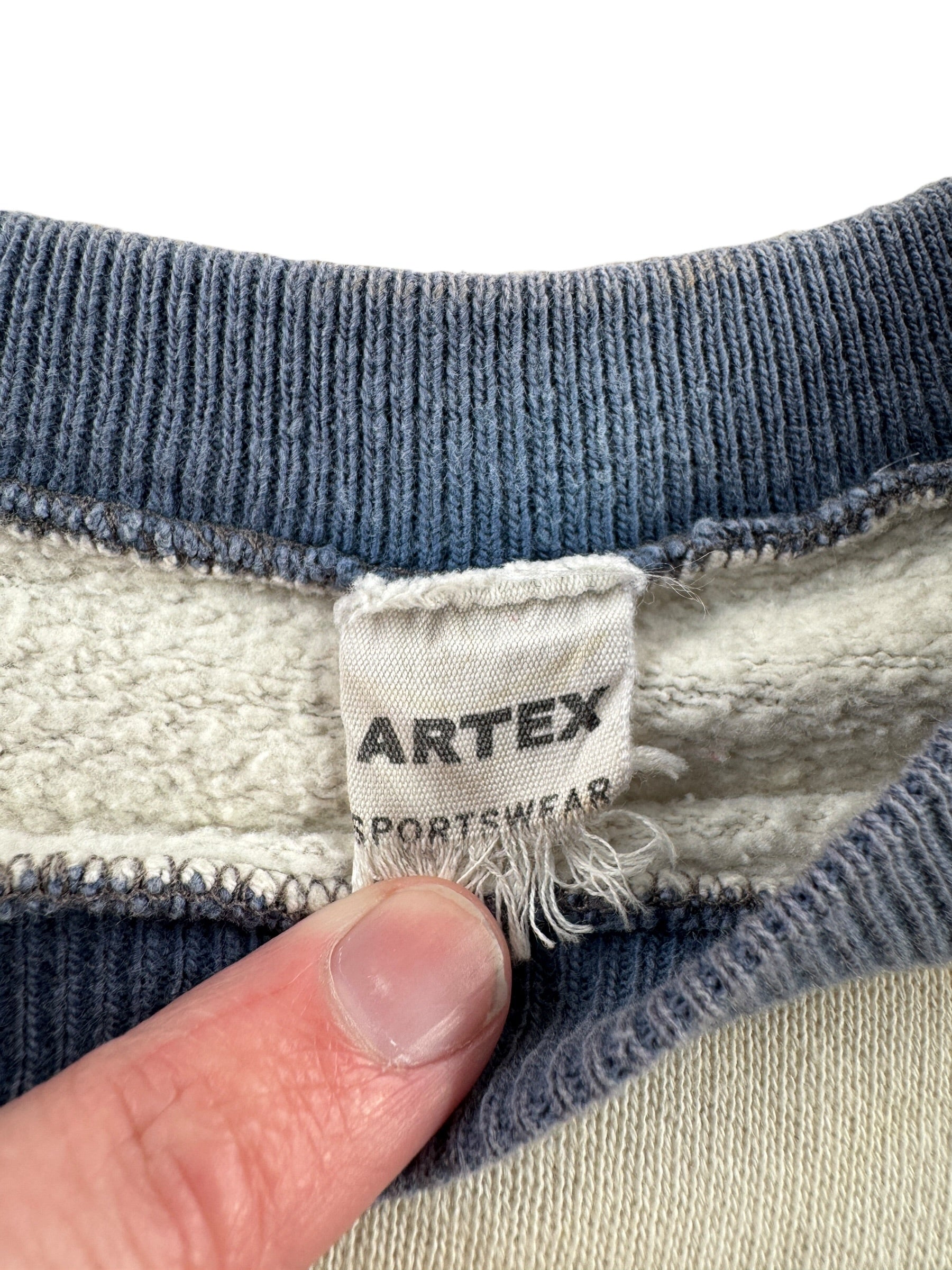 Tag on Vintage 60s Two Tone Shortsleeve Sweatshirt SZ S