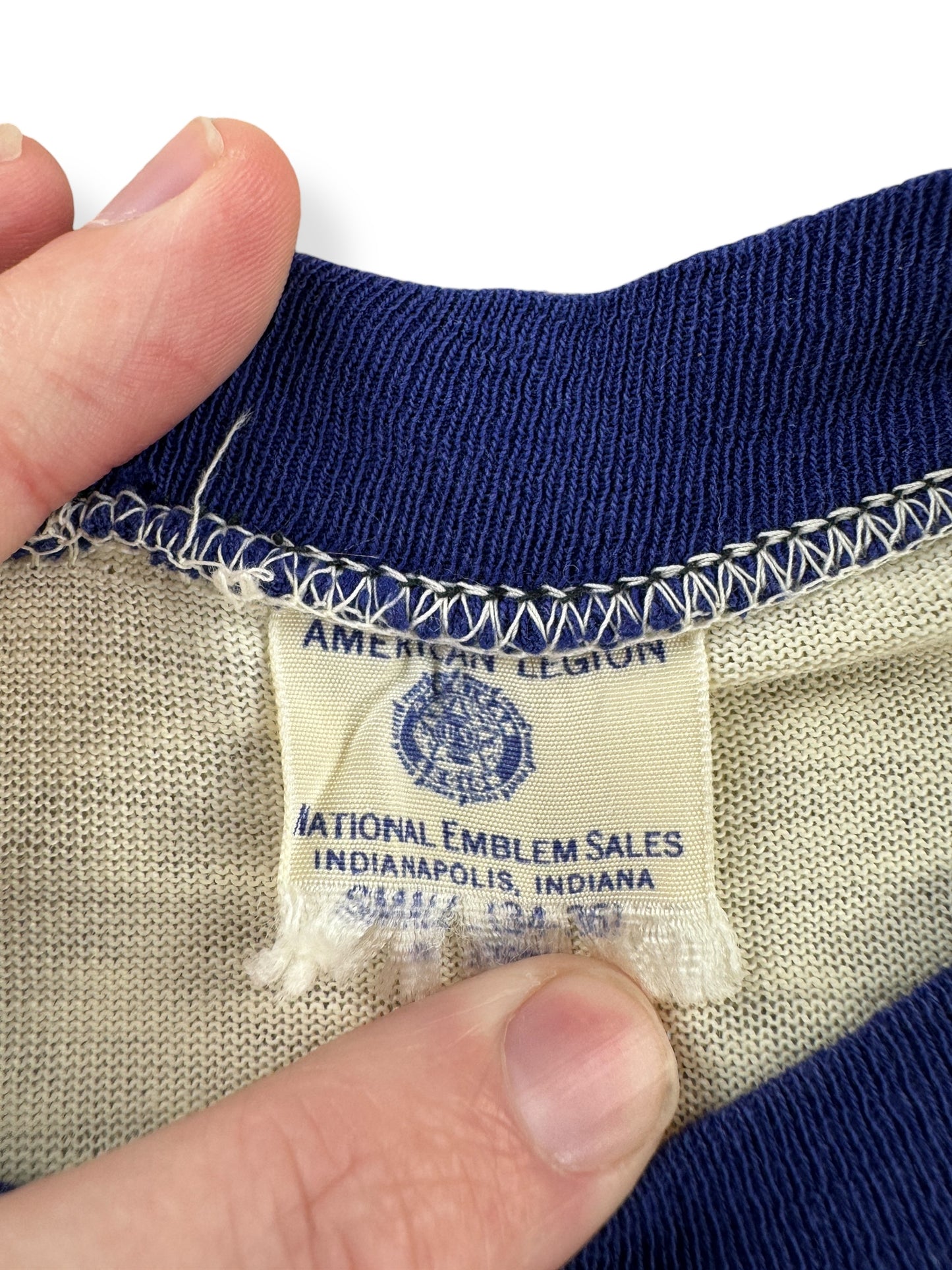 Tag on Vintage American Legion New Hampshire Boys State Ringer Tee SZ S