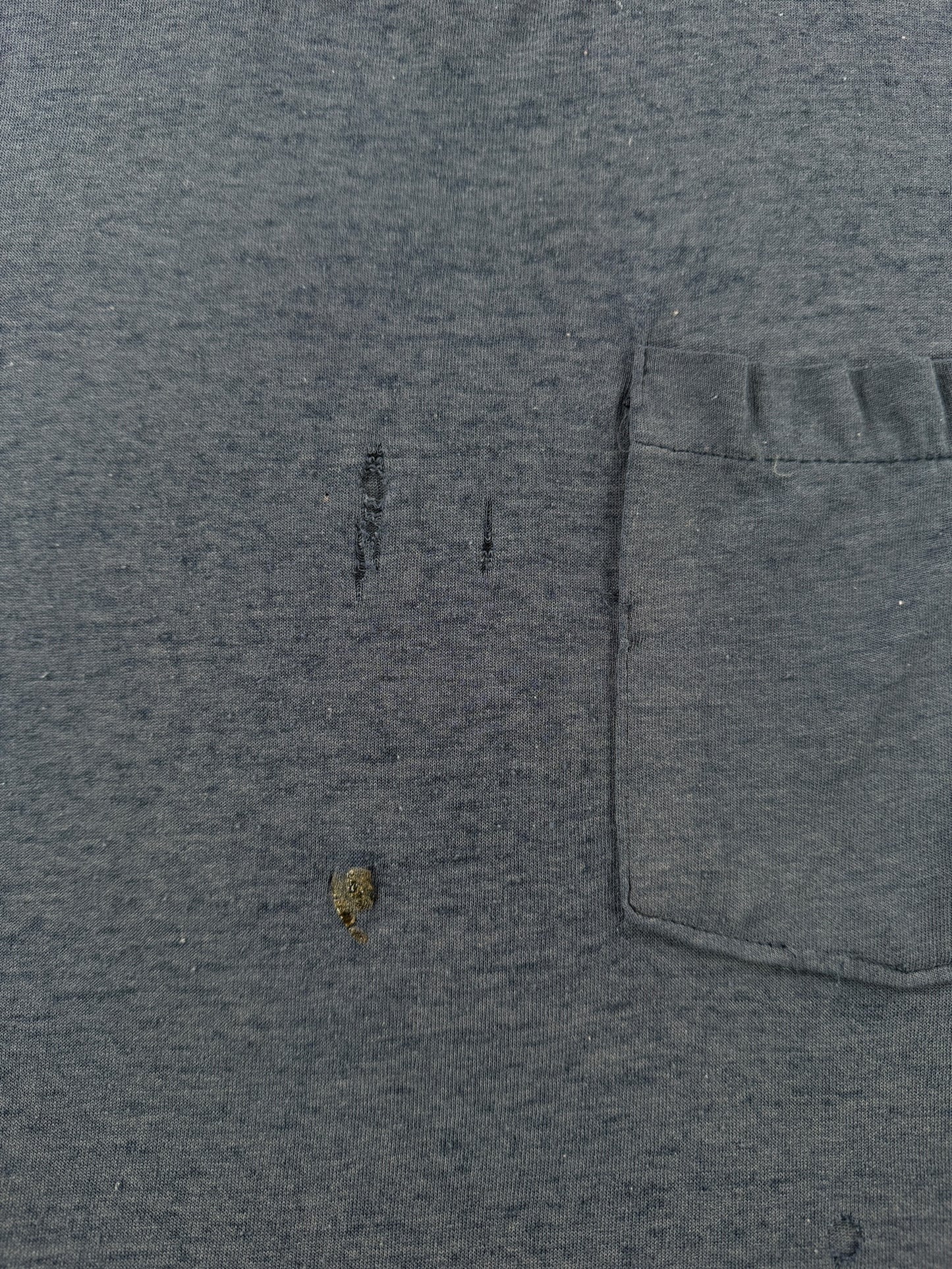 Holes on Vintage Threadbare Blue FOTL Pocket Tee SZ M