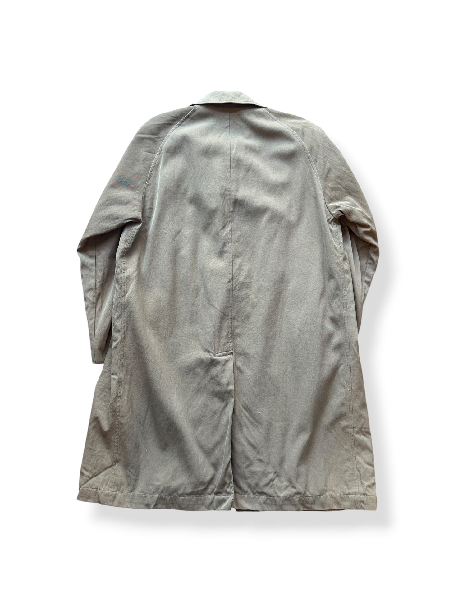 Back of Vintage Wool Gabardine Trench Coat SZ L