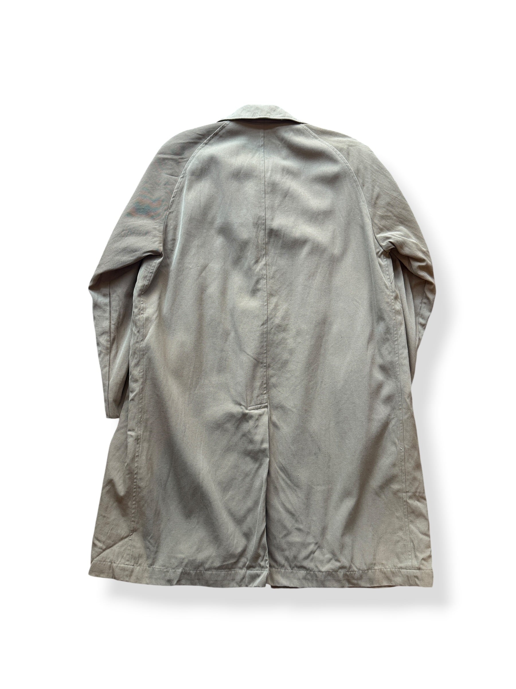 Back of Vintage Wool Gabardine Trench Coat SZ L