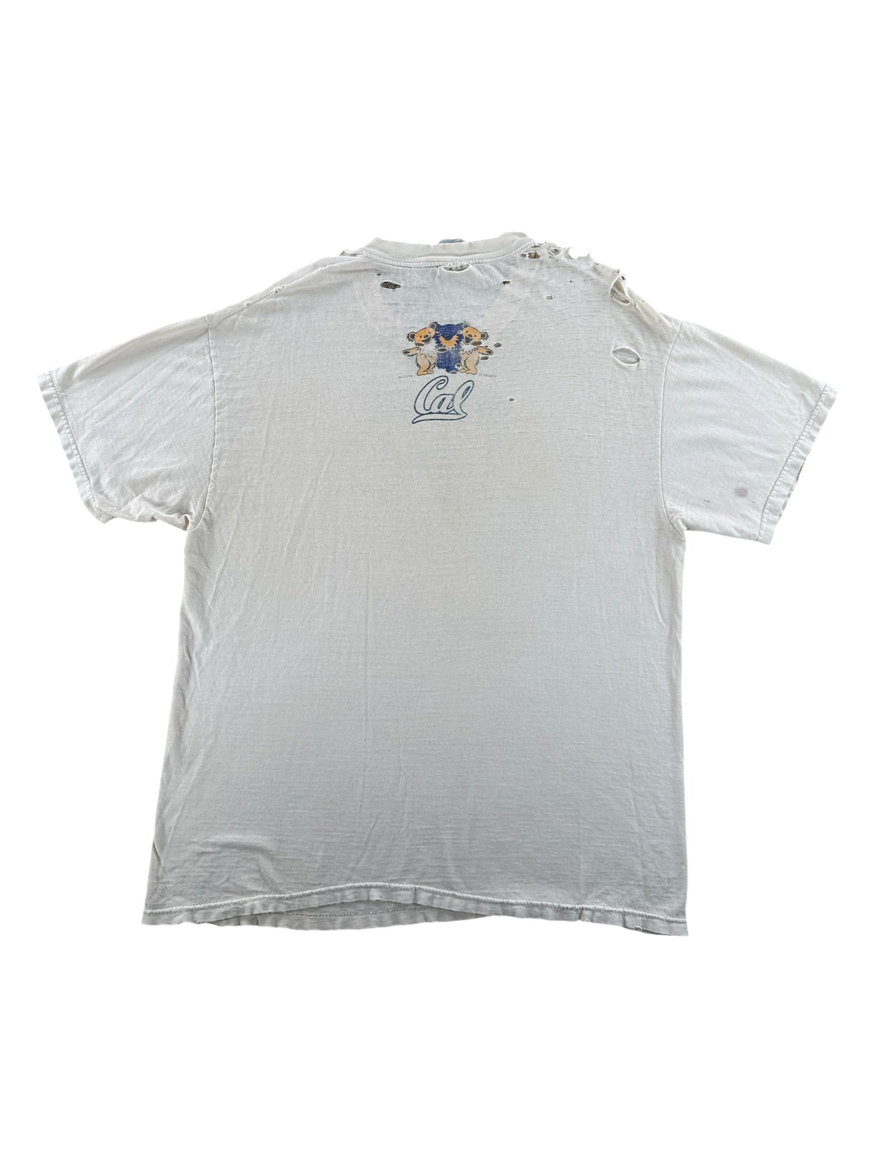 Back of Vintage Distressed Cal Berkeley Grateful Dead Tee SZ L