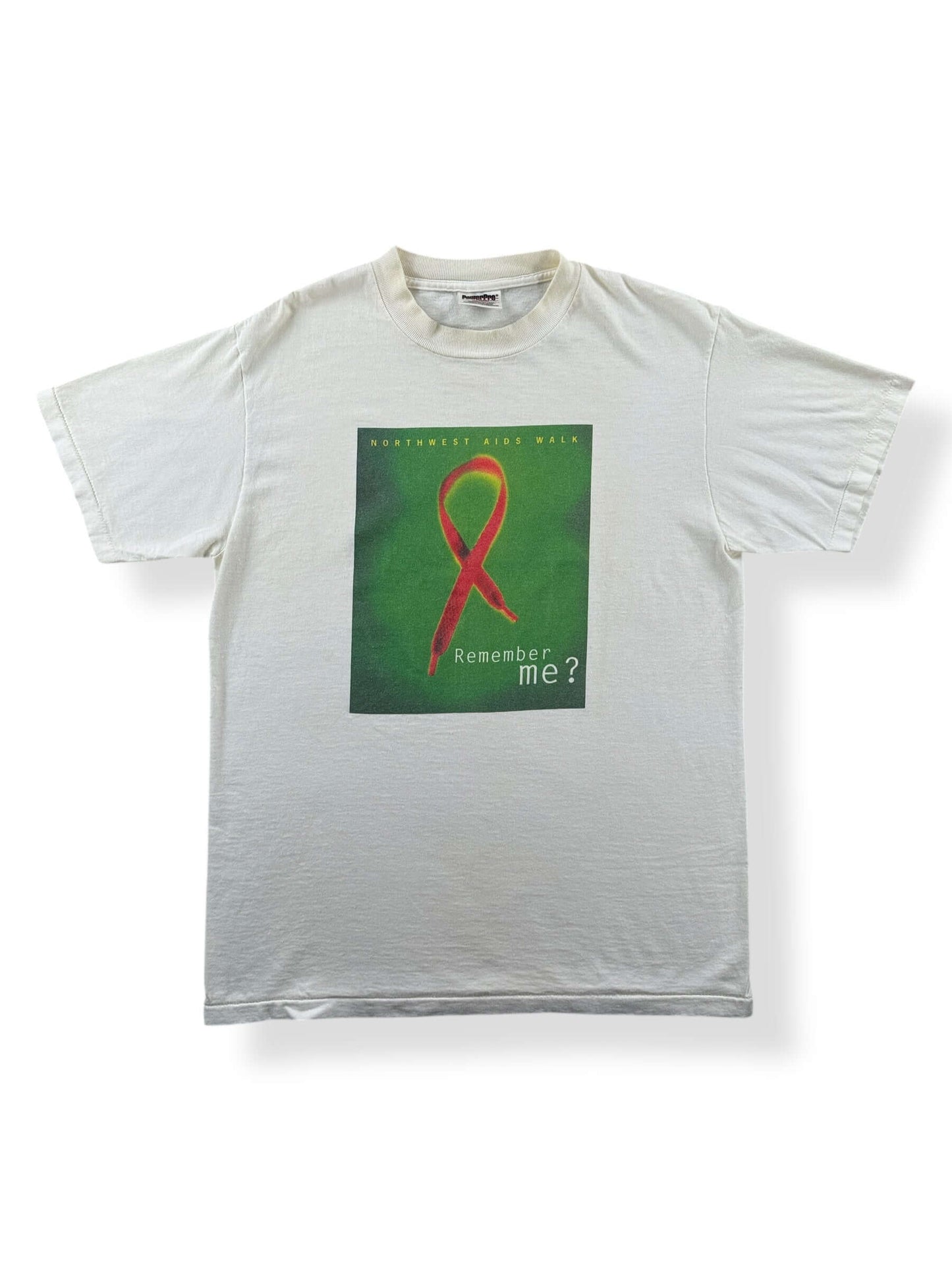 Front of Vintage AIDS Walk Tee SZ M