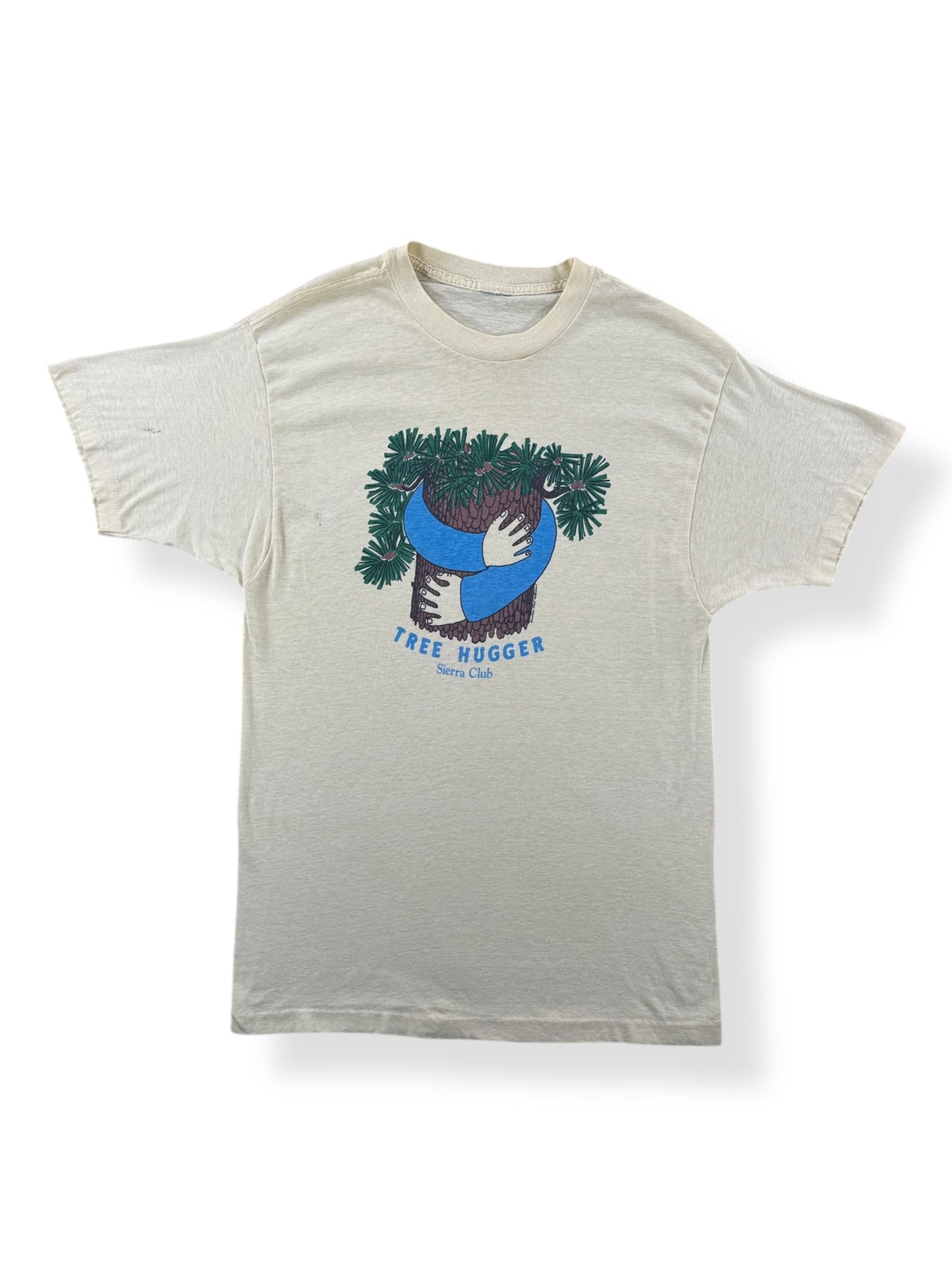 Front of Vintage Sierra Club Tree Hugger Tee SZ S