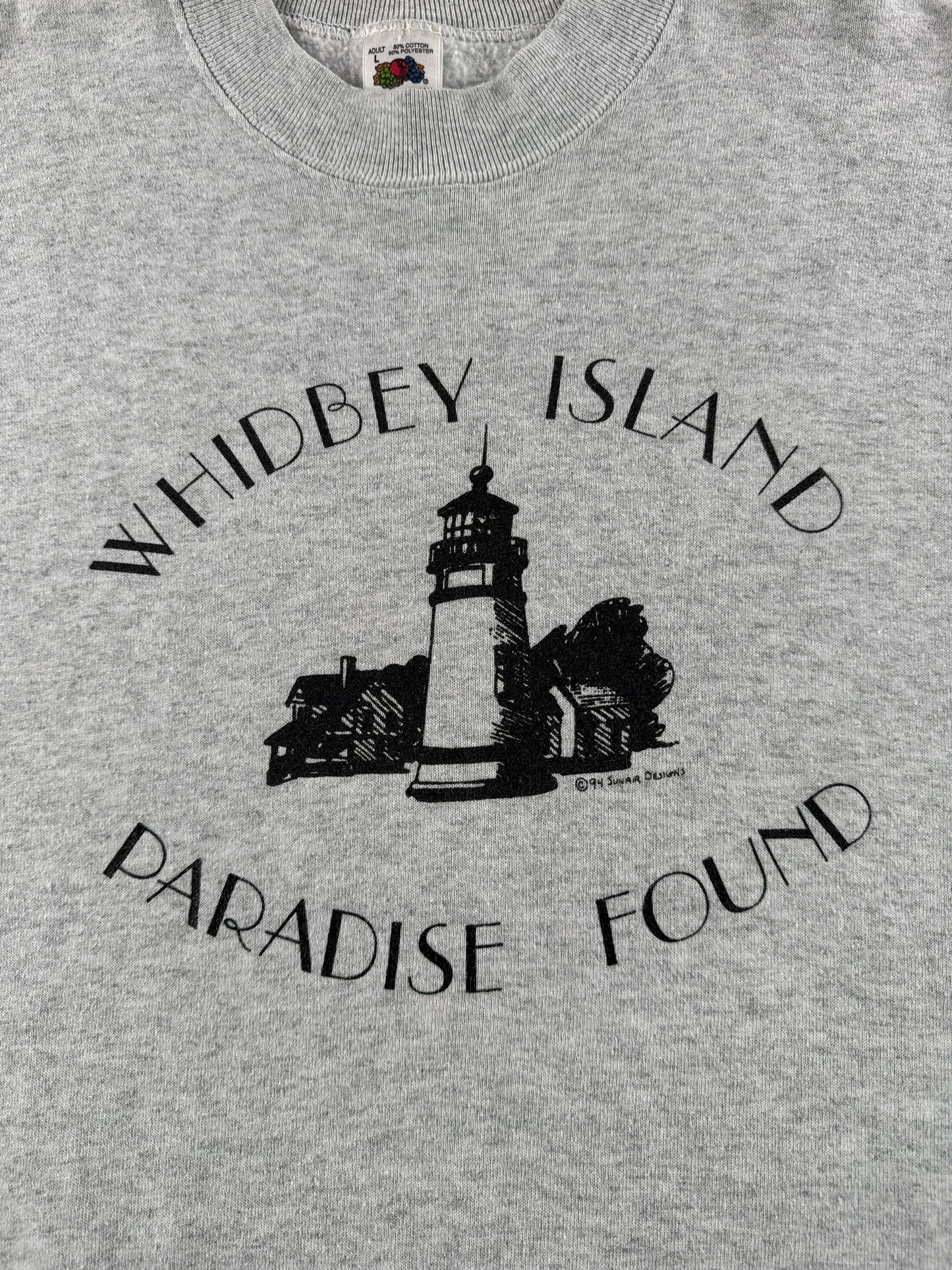 Graphic of Vintage 80s Whidbey Island Crewneck SZ L (Fits M)