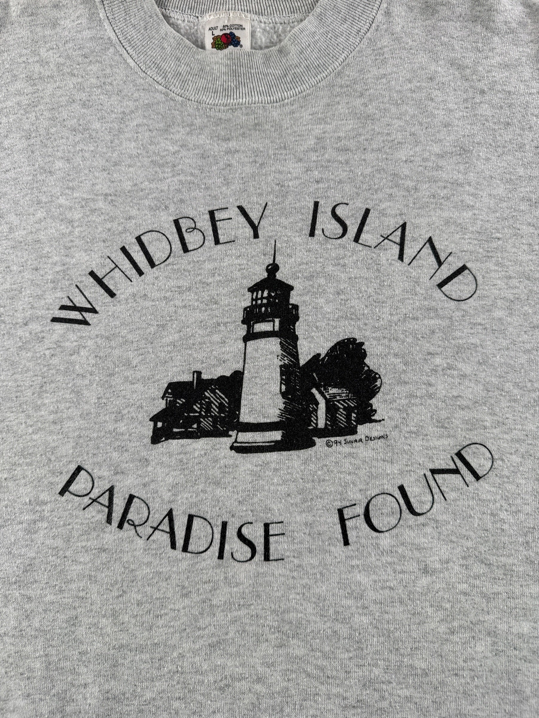 Graphic of Vintage 80s Whidbey Island Crewneck SZ L (Fits M)