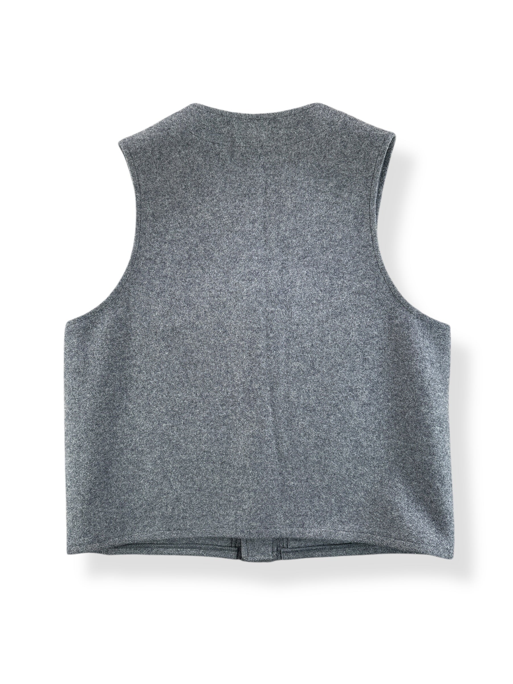 Back of Vintage Filson 80s Era Grey Wool Vest SZ 44