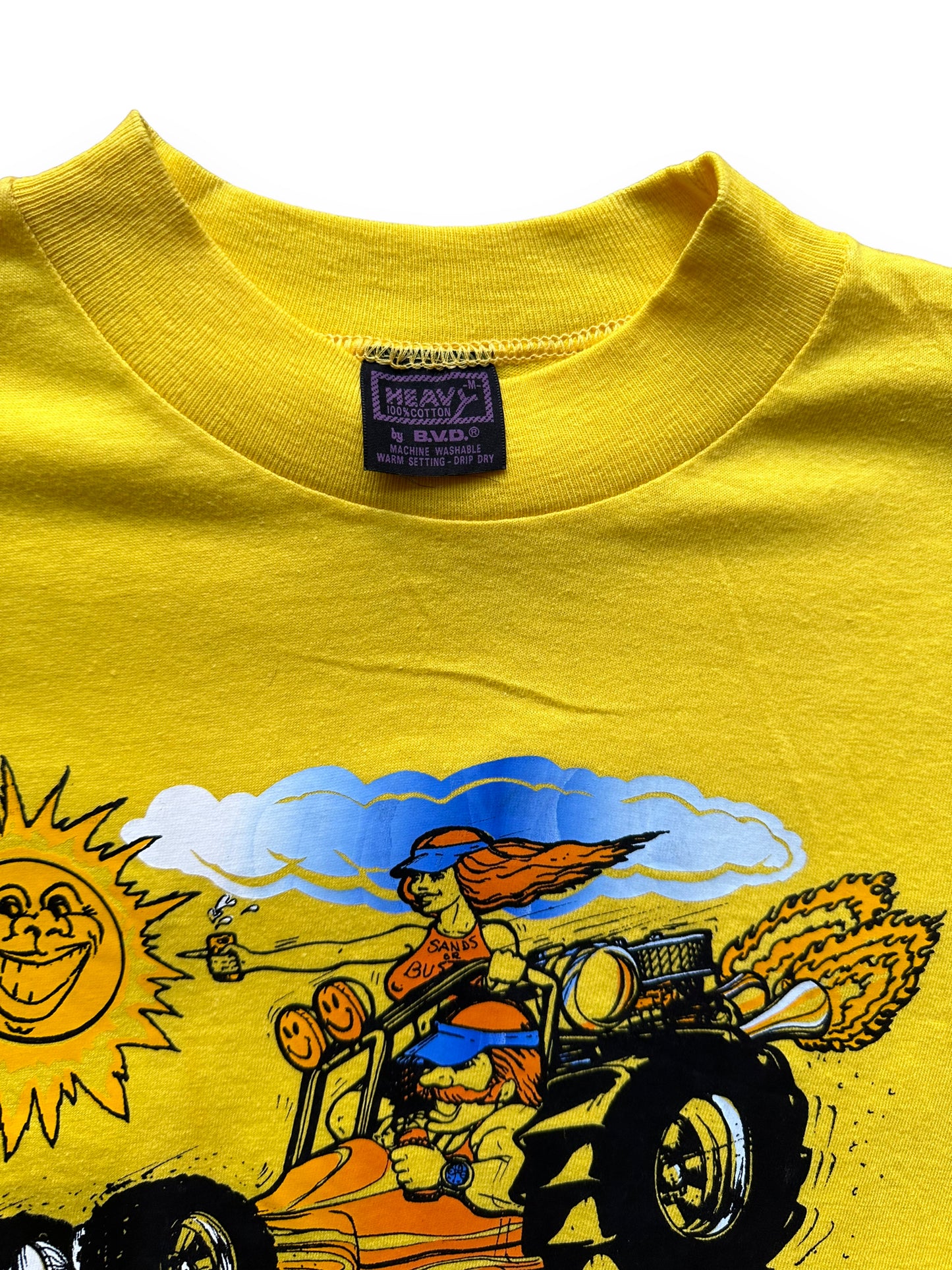Tag View of Vintage Dune Buggy Graphic Tee SZ L | Vintage Bull Shirt Graphic T-Shirts Seattle | Barn Owl Vintage Tees Seattle
