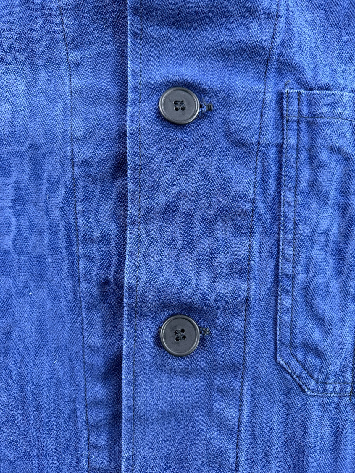 Buttons on Vintage HBT French Chore Coat SZ XL