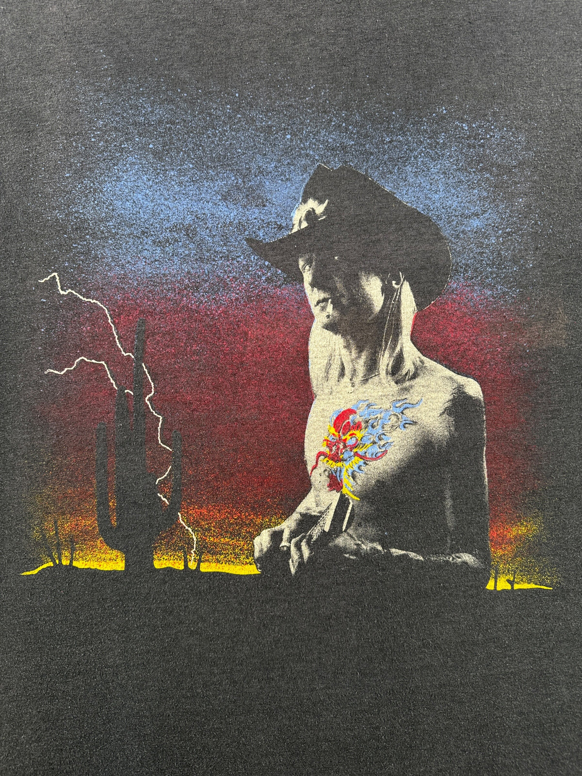 Front graphic on Vintage '88 Johnny Winter Tee SZ XL (Fits L)