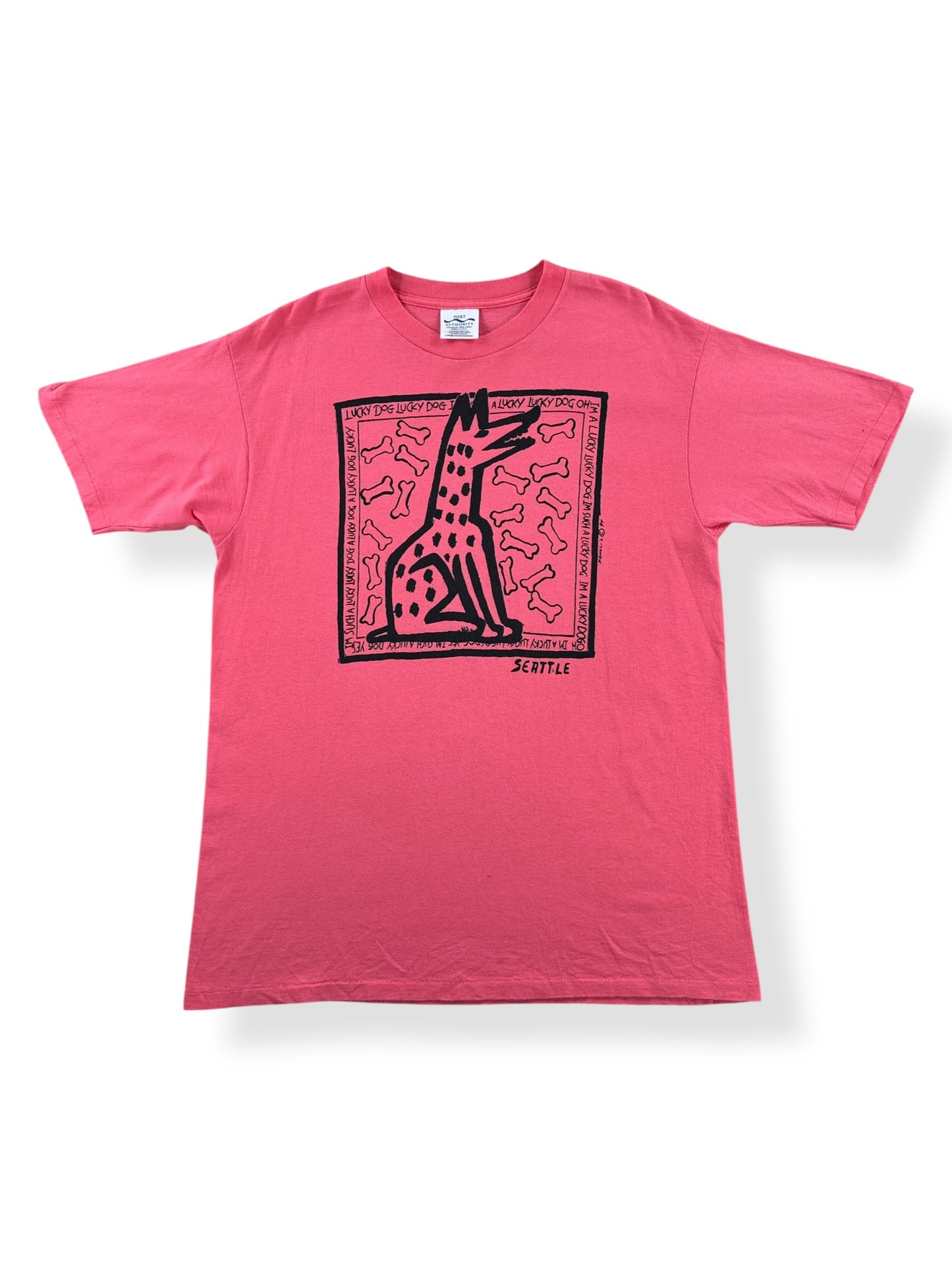Front of Vintage Seattle Lucky Dog Tee SZ L