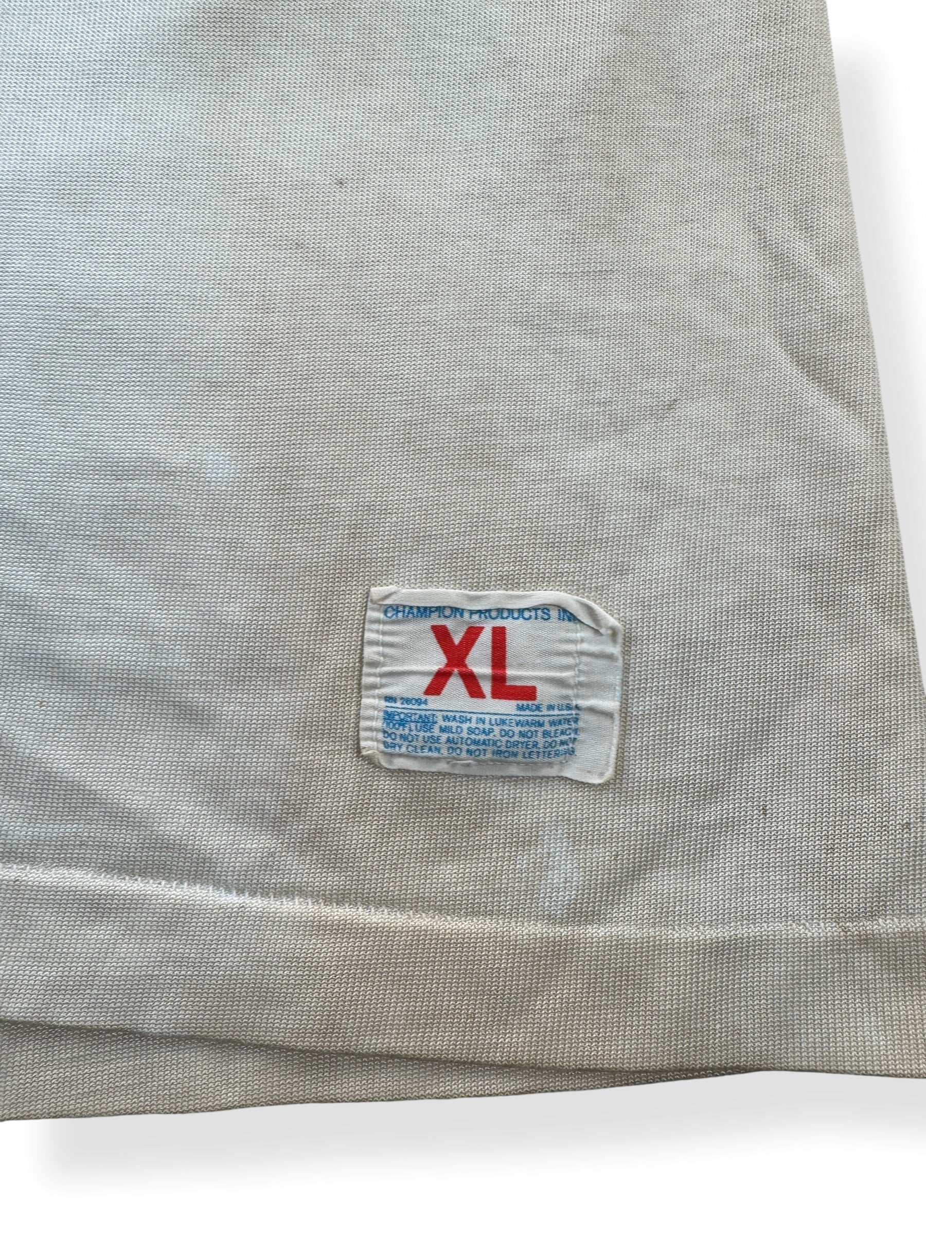 Size Label on Vintage Champion Durene "2" Jersey SZ XL