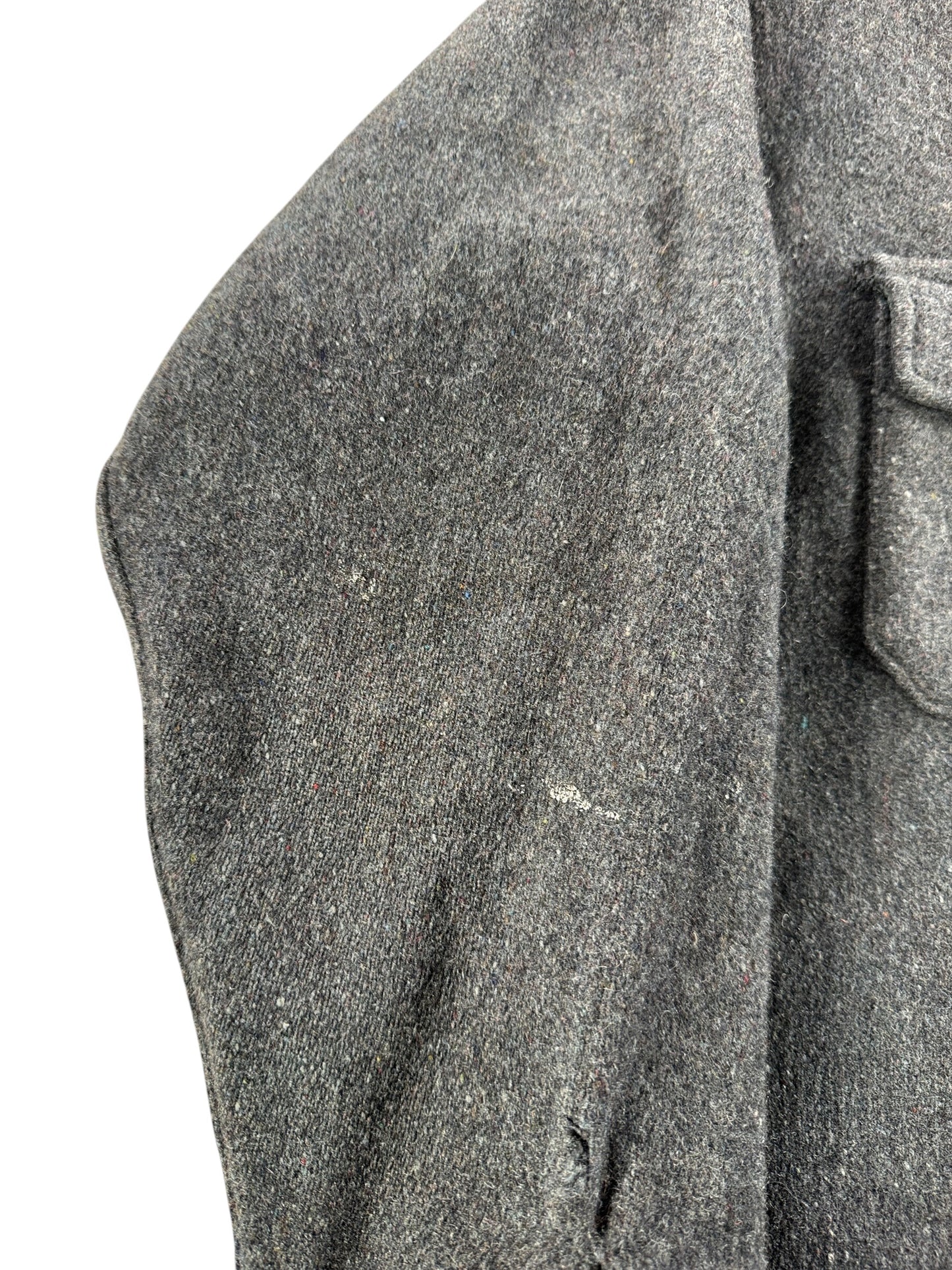 Stain on Vintage 30s/40s Heavy Wool Shirt-Jac SZ M - AS IS