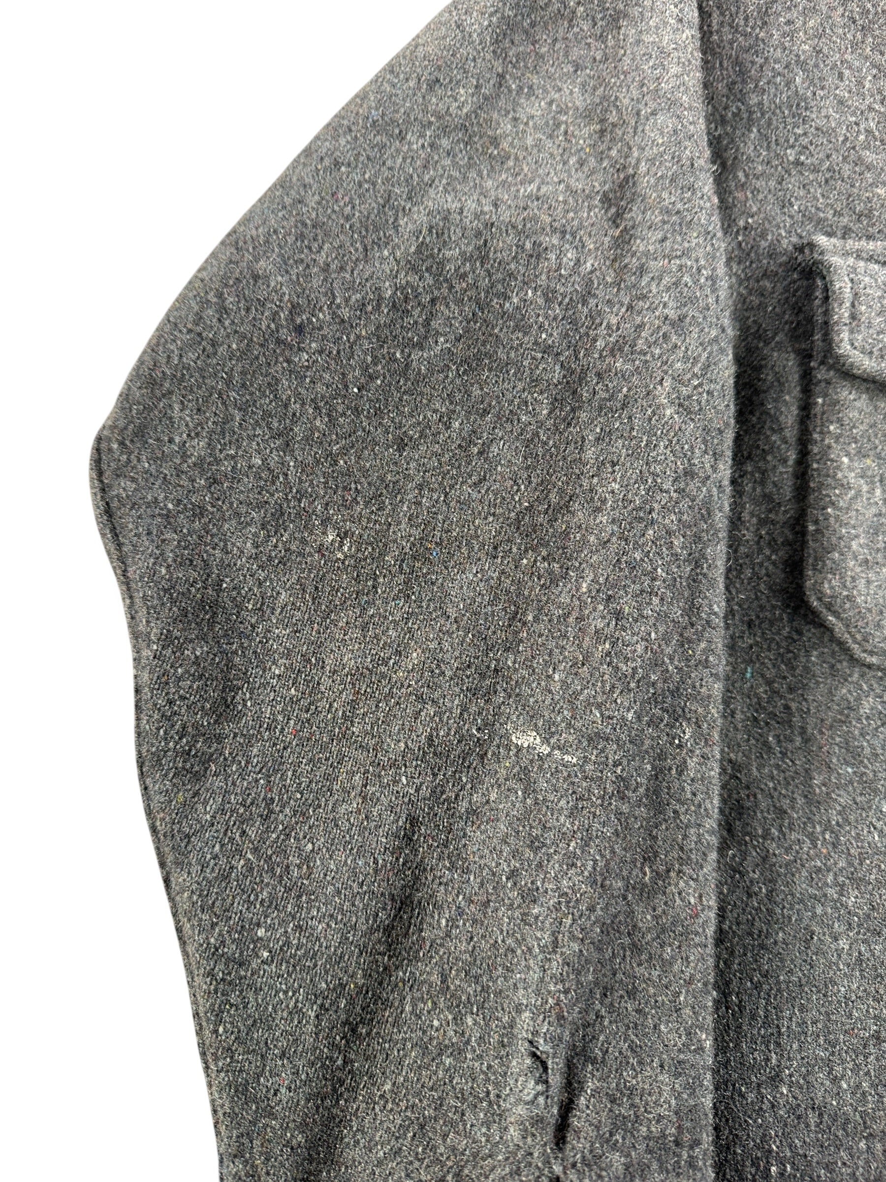 Stain on Vintage 30s/40s Heavy Wool Shirt-Jac SZ M - AS IS