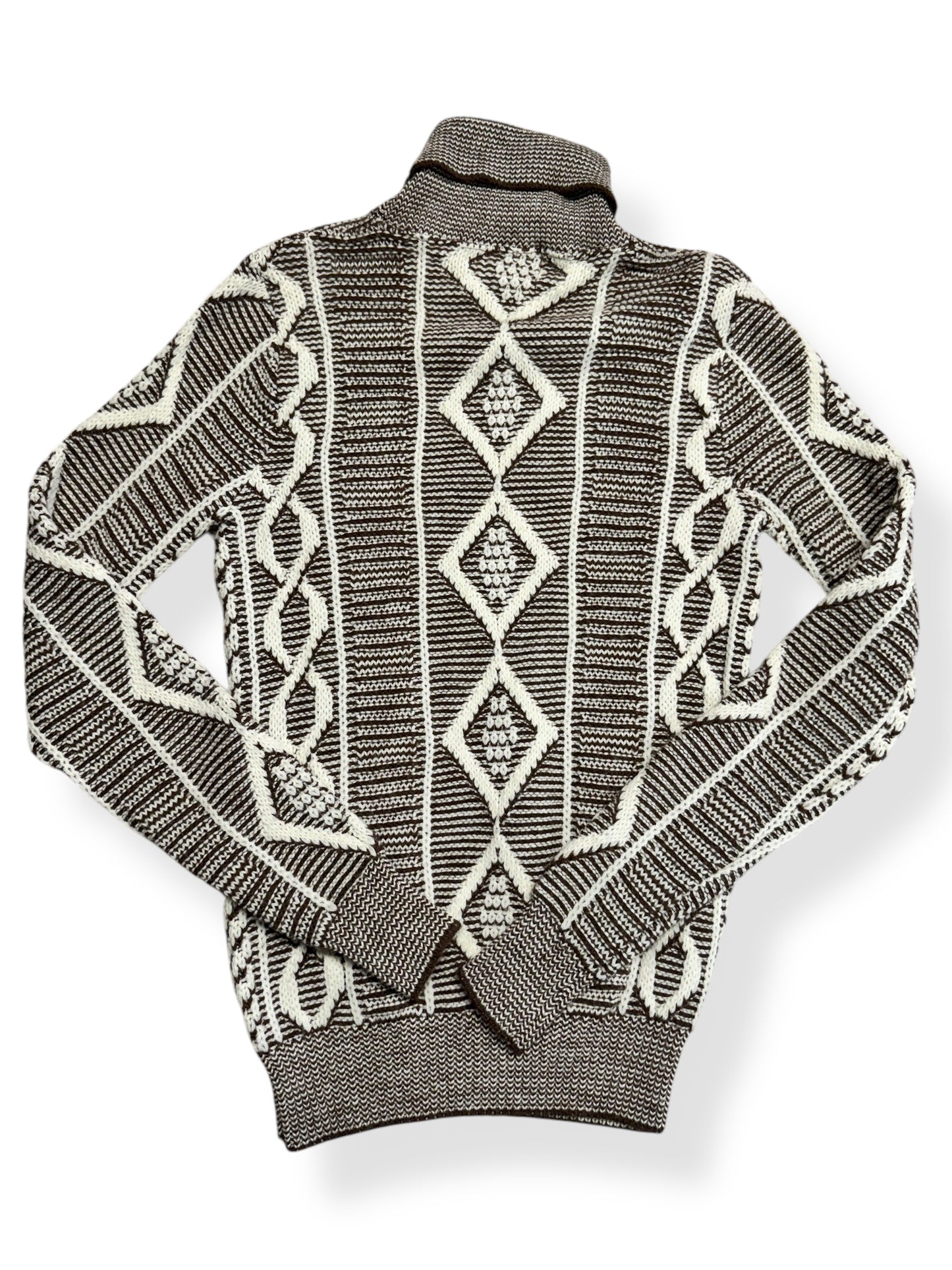 Back view of 1960s Tall-Her Turtleneck Sweater M