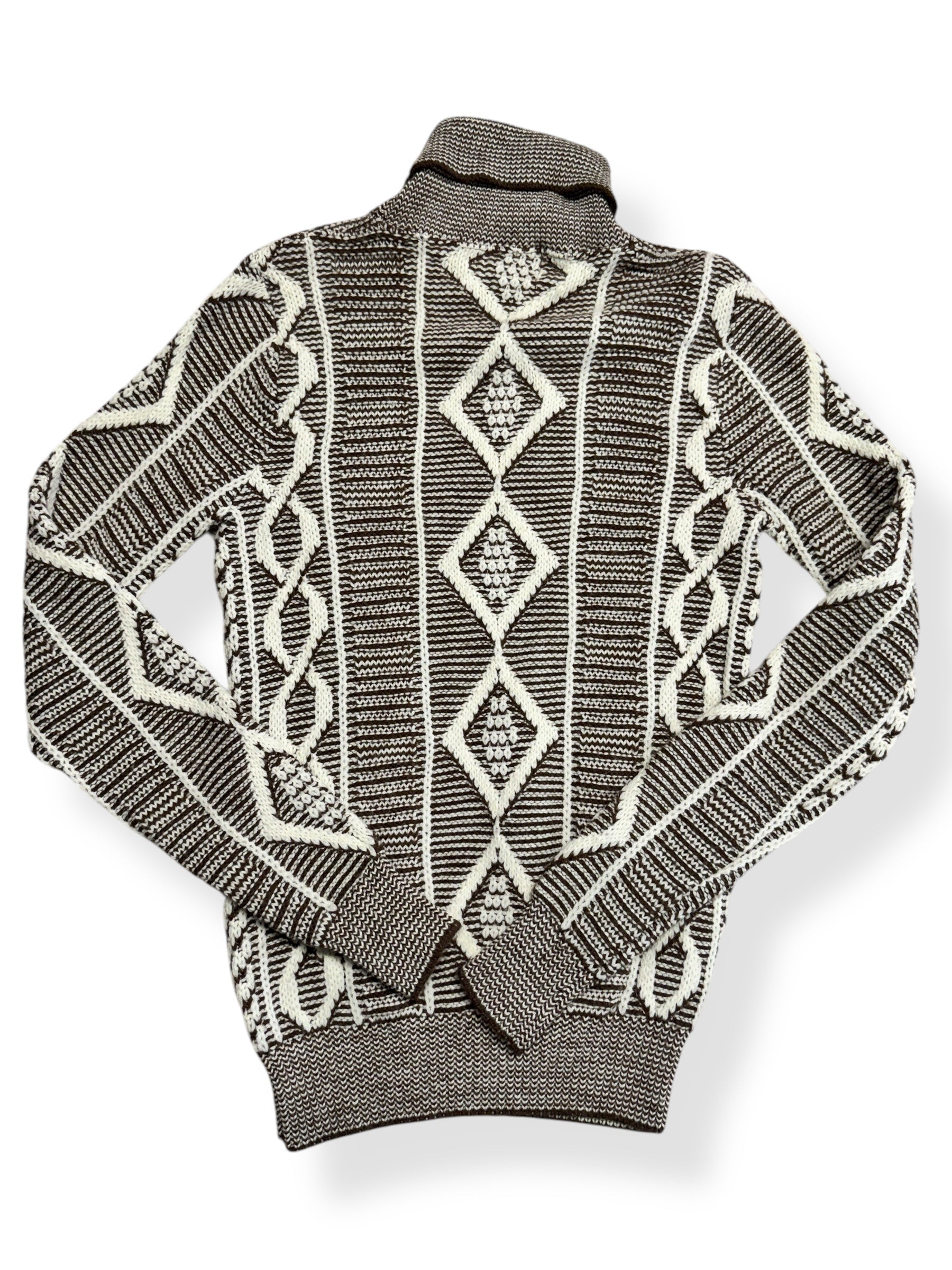 Back view of 1960s Tall-Her Turtleneck Sweater M