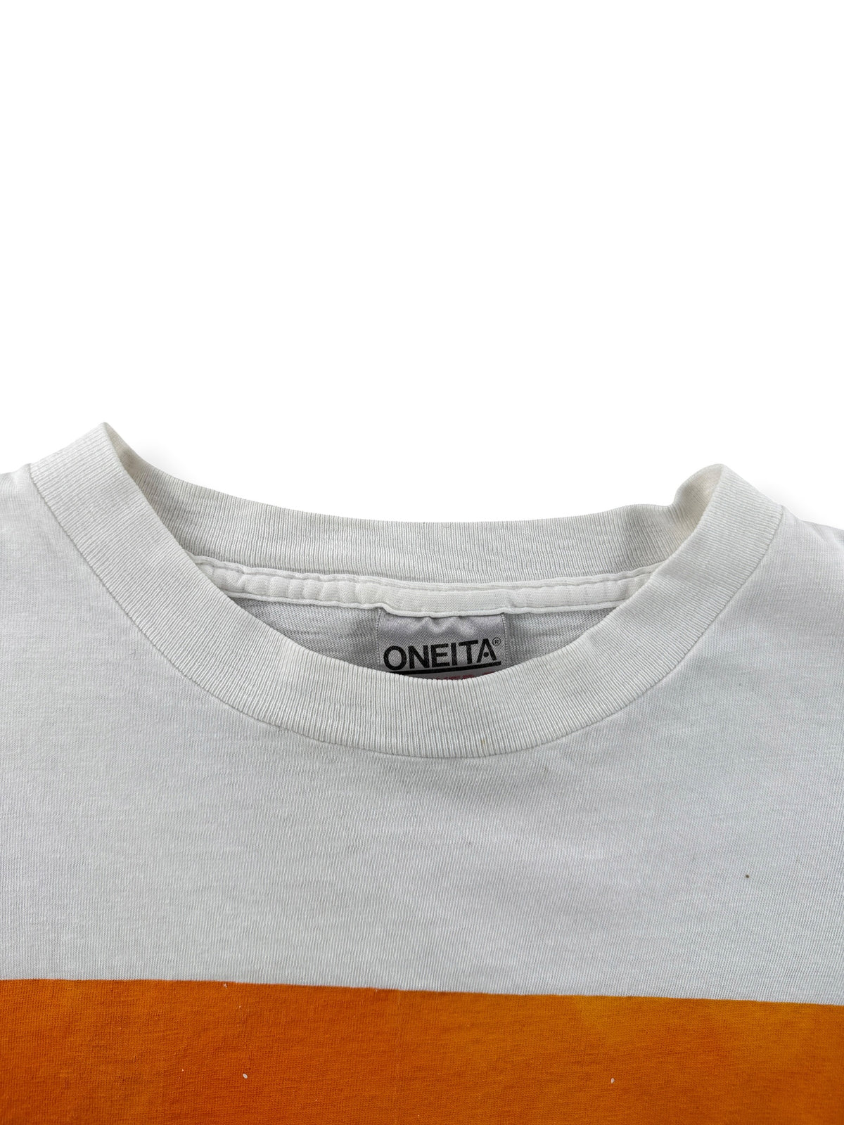 Collar on Vintage Halo Benders God Don't Make No Junk Tee SZ L
