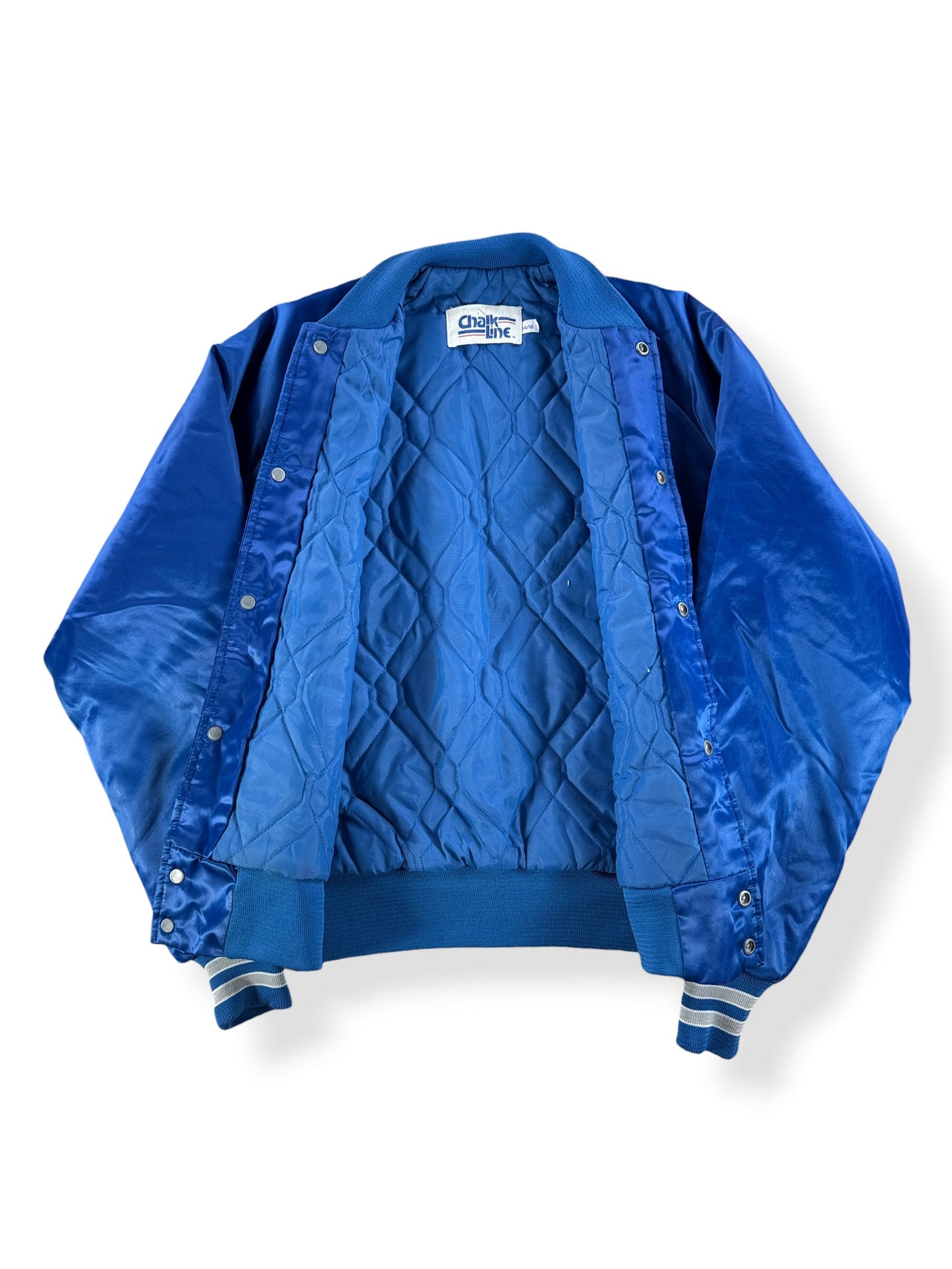 Inside of Vintage Chalk Line Youth Seahawks Satin Jacket SZ 14/15 (Fits S)