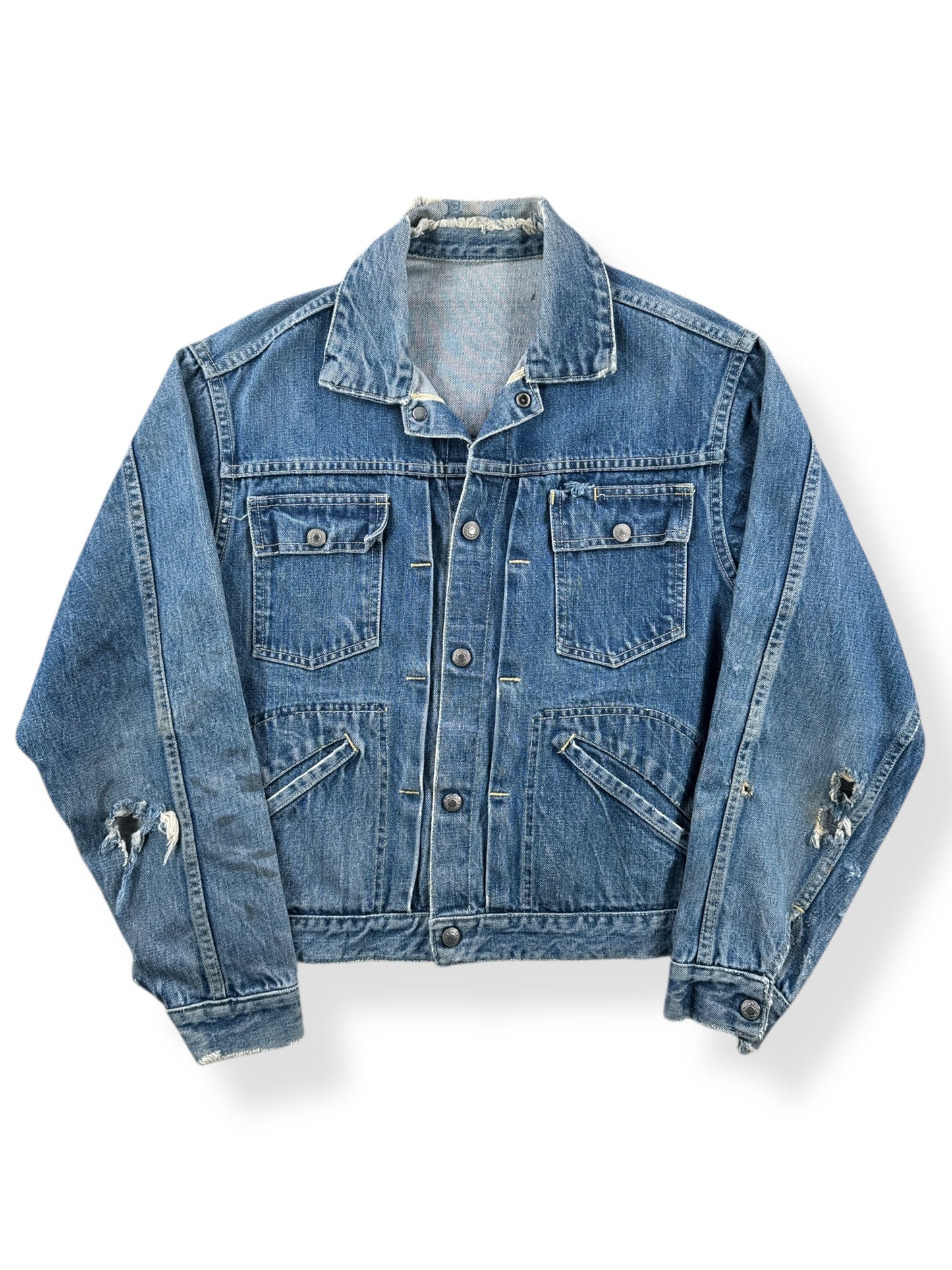 Front of Vintage Selvedge Penney's Foremost Jacket SZ S AS IS