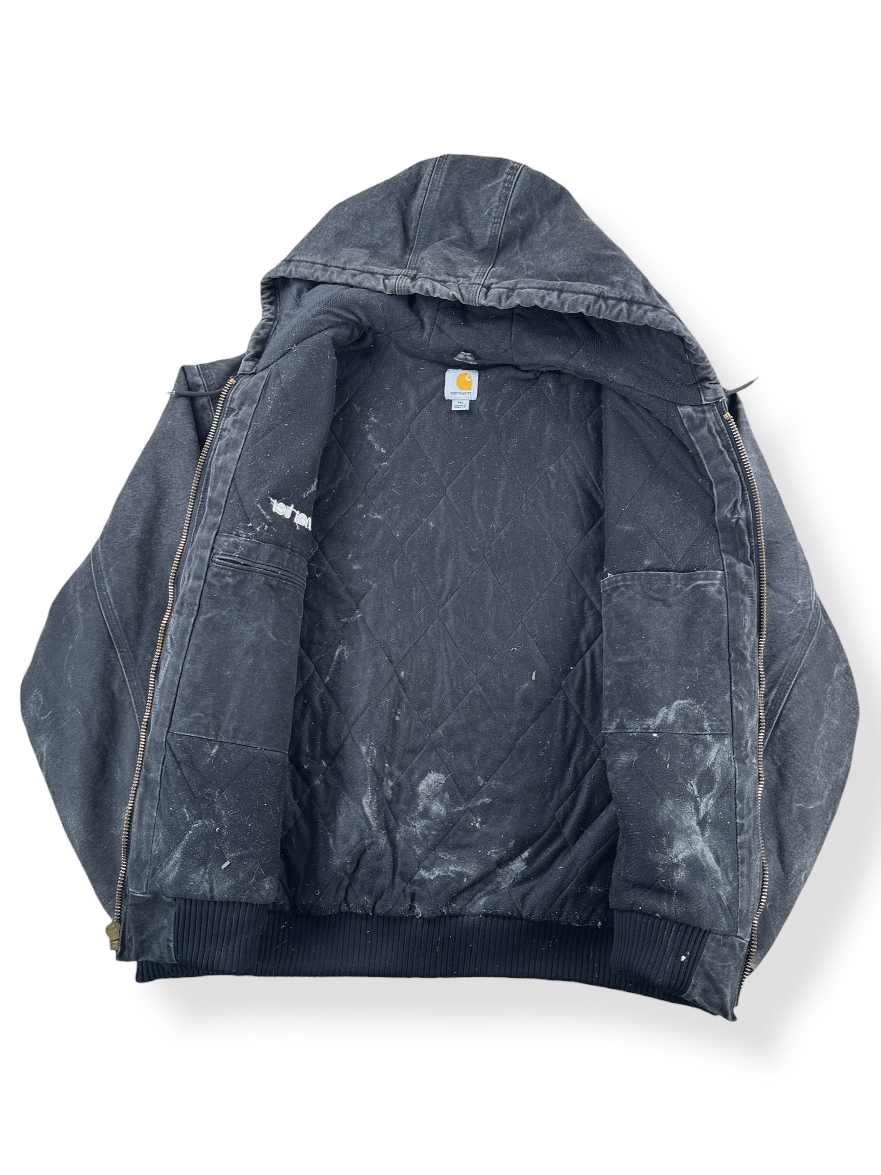 Inside of Vintage Carhartt Hooded Jacket SZ XXL