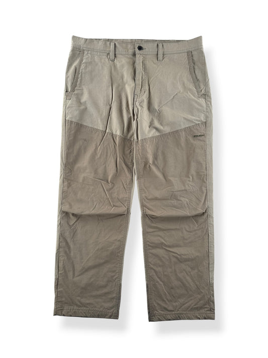 Front of Filson Khaki Upland Brush Pants W36 (Fits W38)