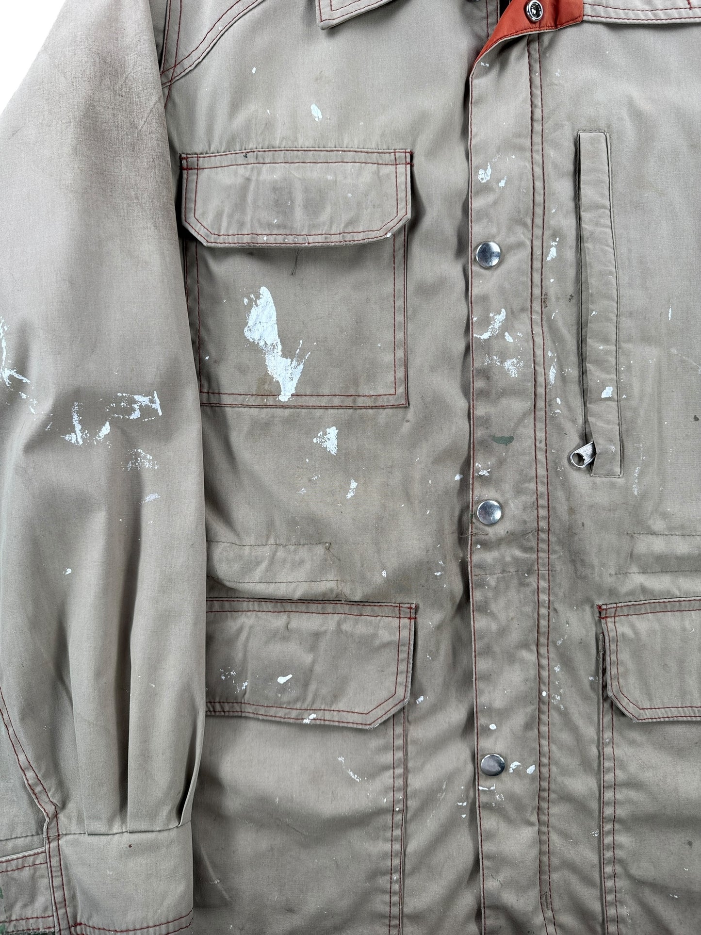 Stains on Vintage Because It's There Painters Parka SZ S AS IS