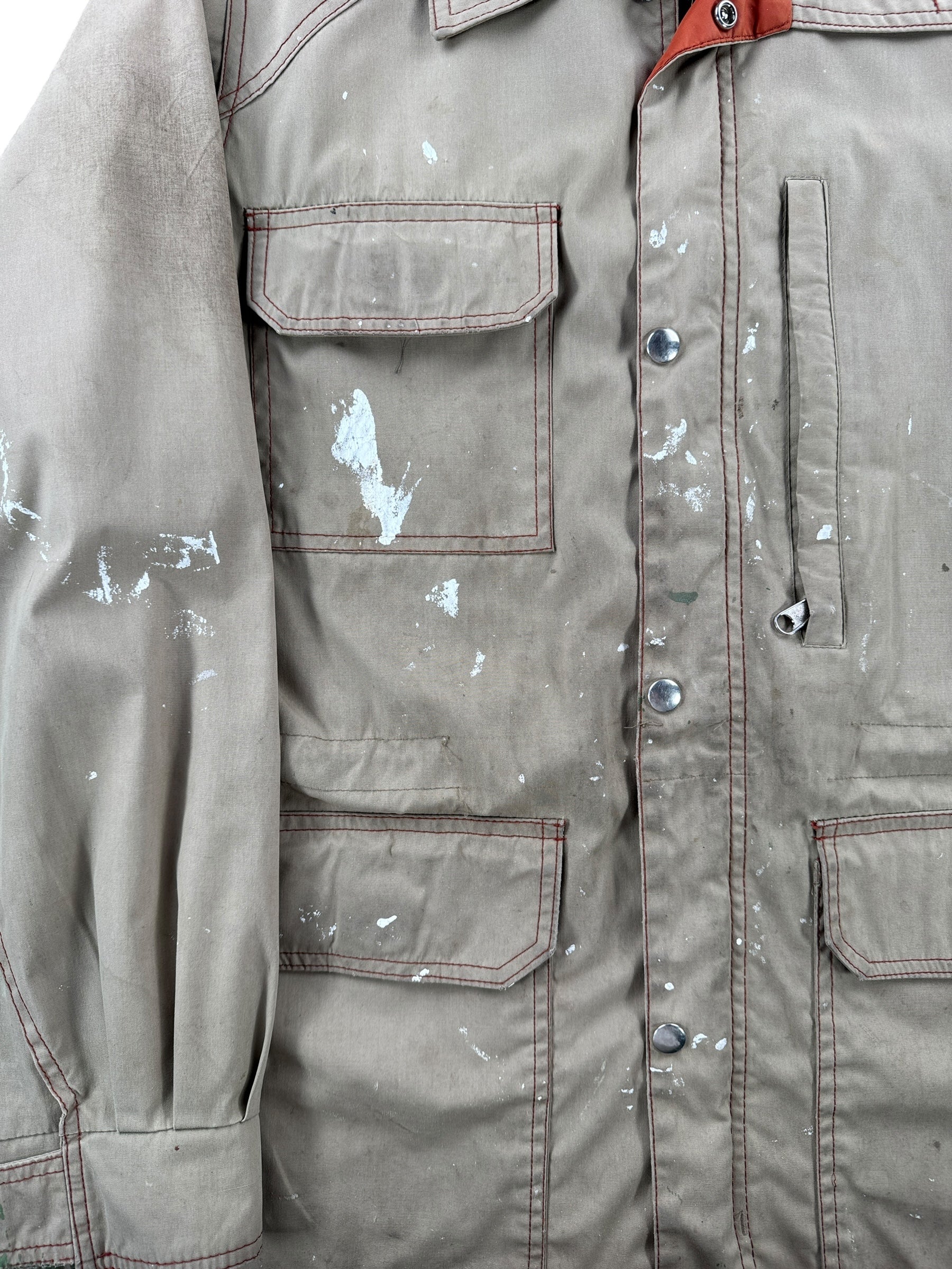 Stains on Vintage Because It's There Painters Parka SZ S AS IS