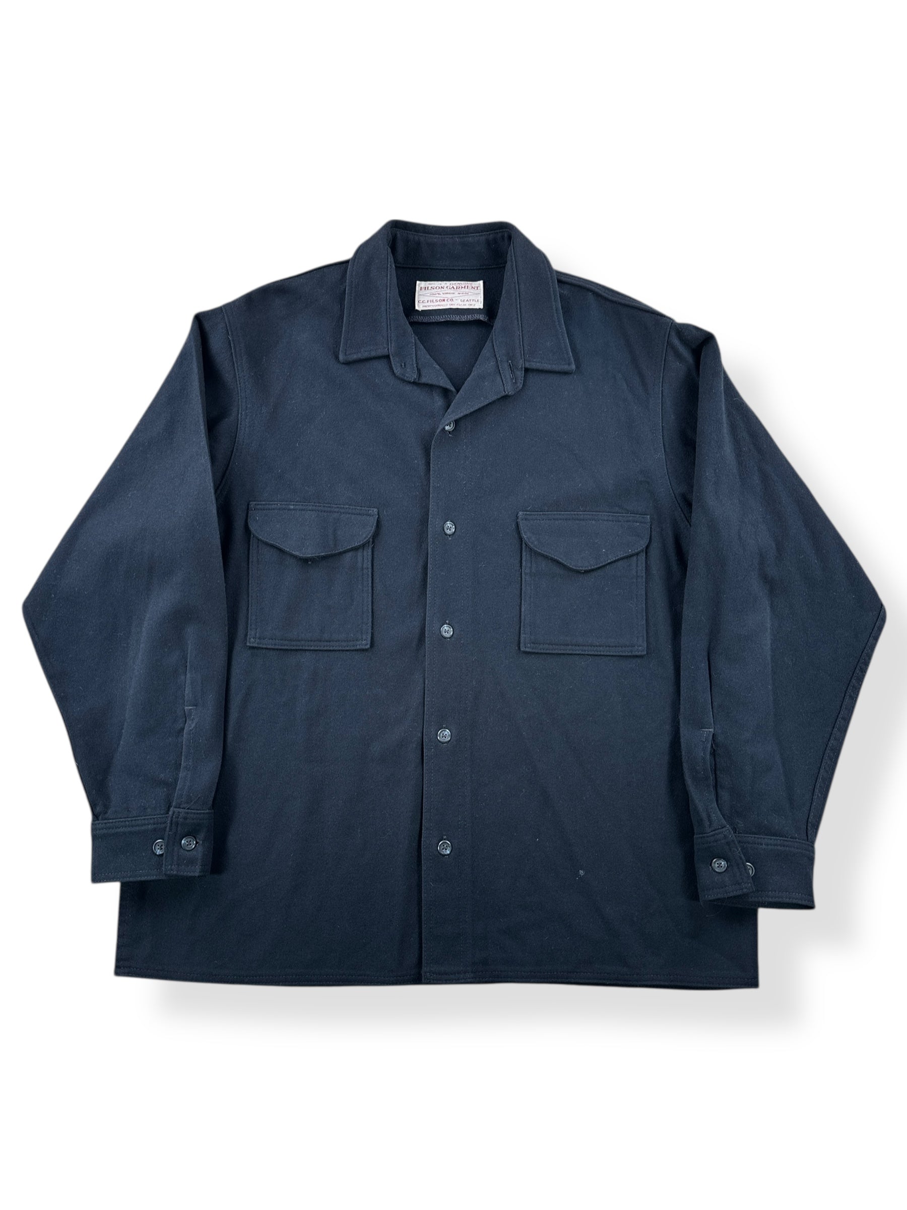 Front of Filson Navy Jac Shirt SZ XXL