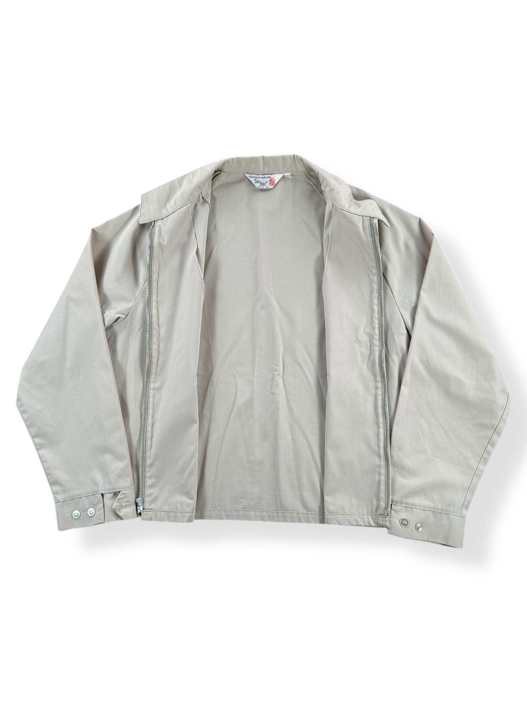 Inside of Vintage Sir Jac Beige Windbreaker Jacket SZ L