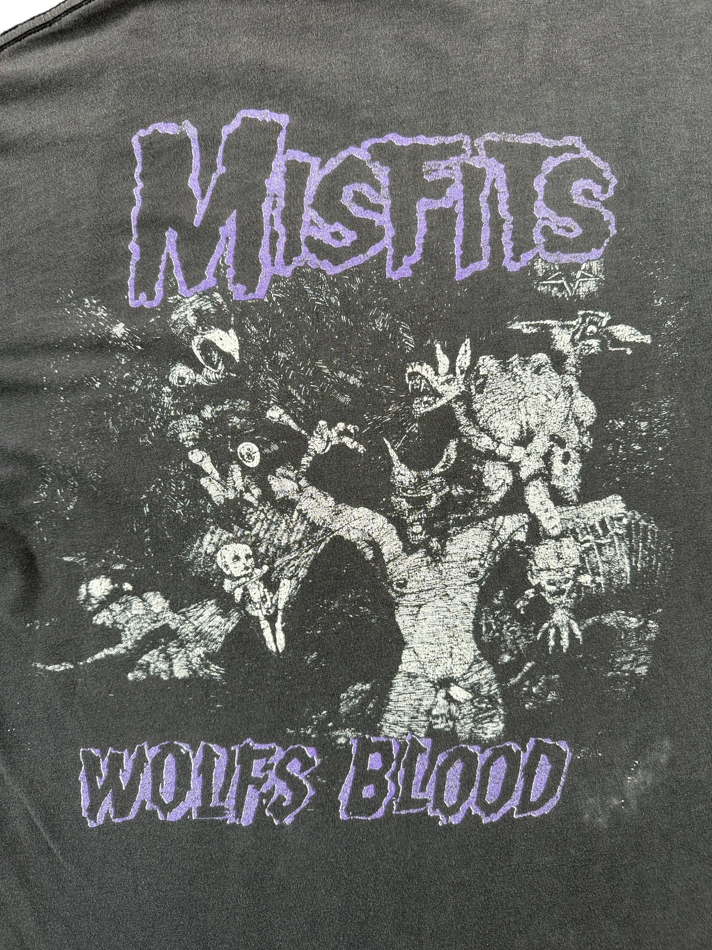 Back Graphic of Vintage 90s Era Misfits Earth AD Brockum Tee SZ L