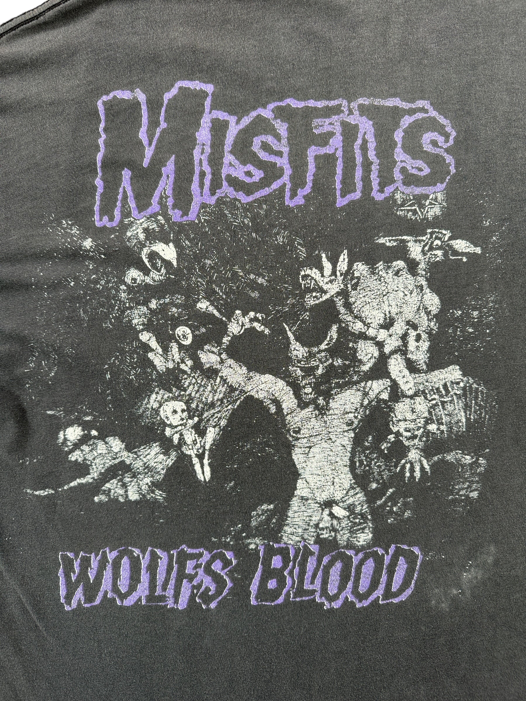 Back Graphic of Vintage 90s Era Misfits Earth AD Brockum Tee SZ L