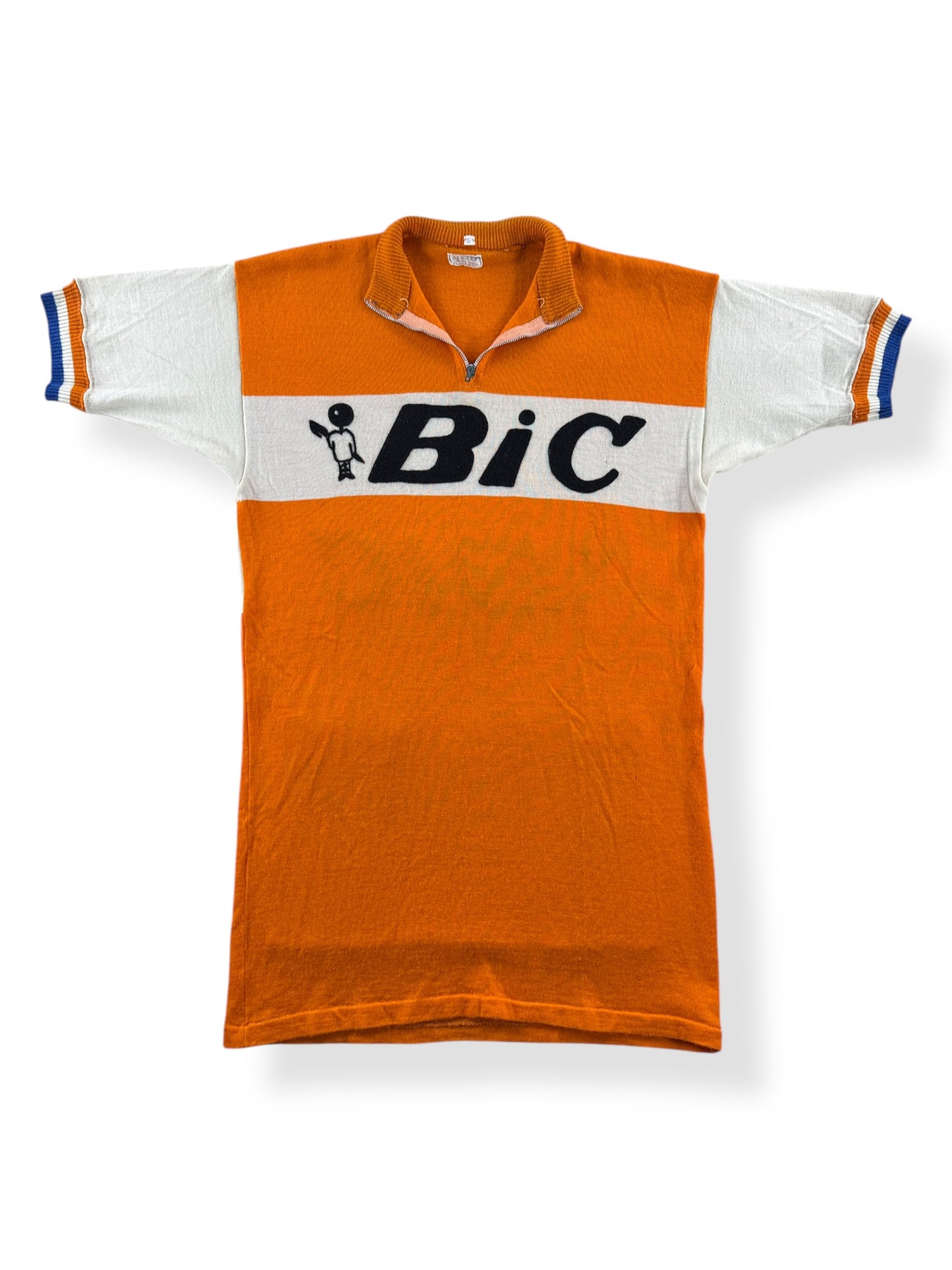 Front of Vintage 60s Bic Cycling Jersey SZ XS