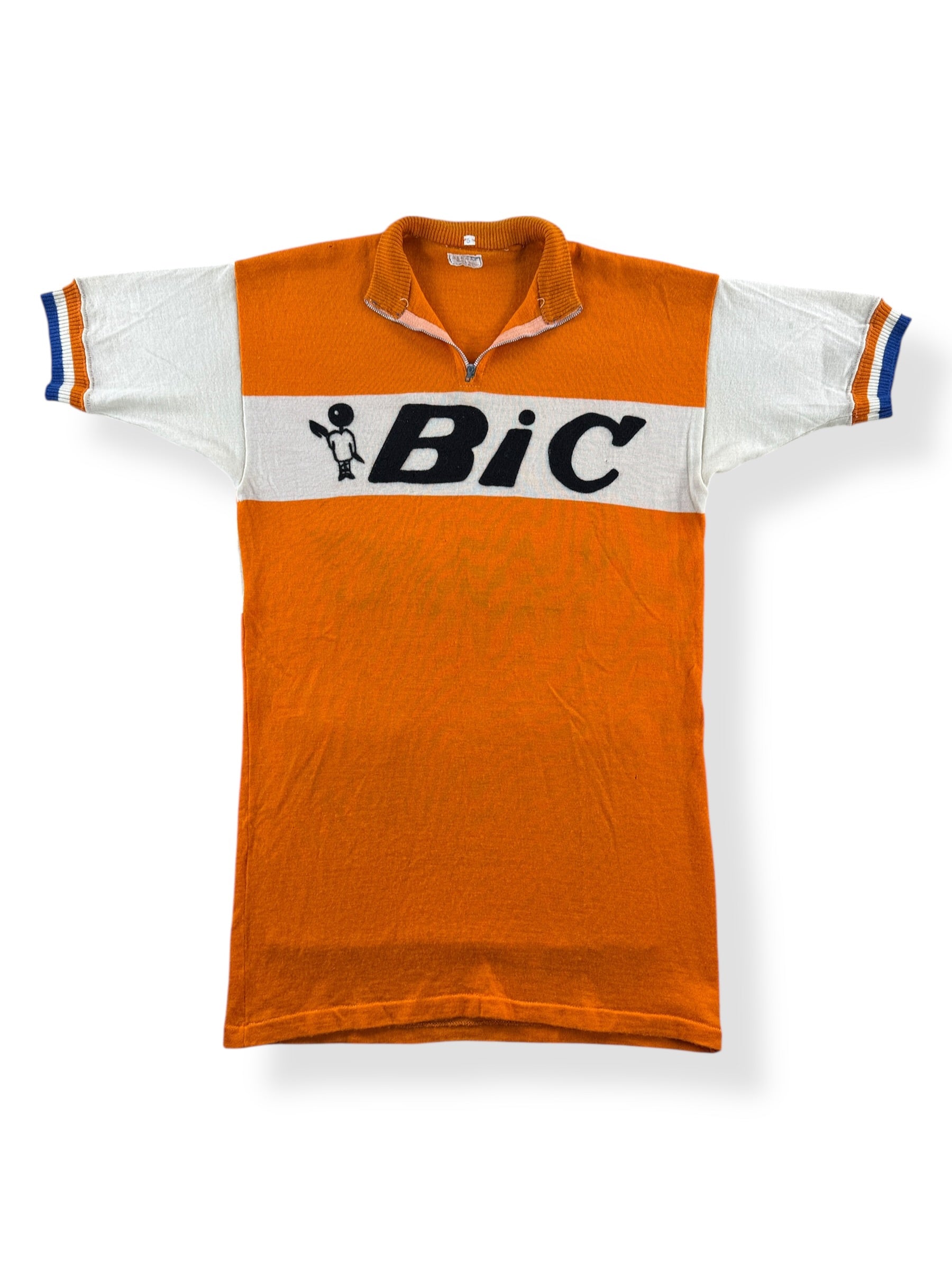 Front of Vintage 60s Bic Cycling Jersey SZ XS
