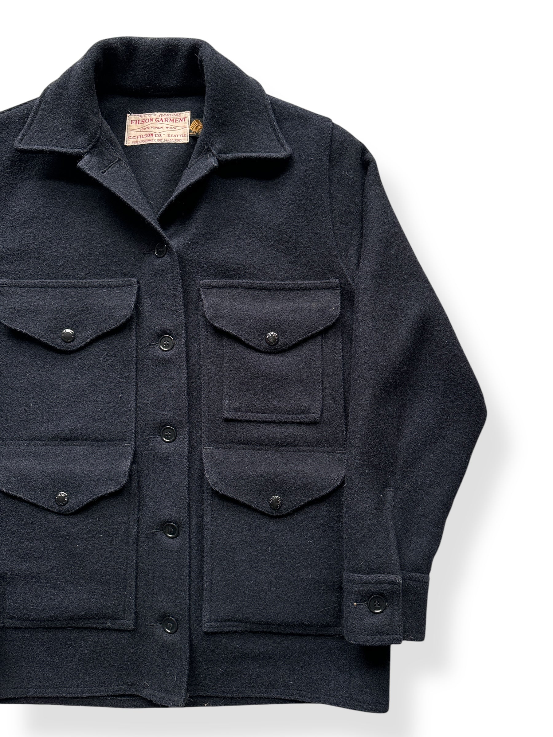 Front Left of Vintage Filson Black Cruiser SZ S