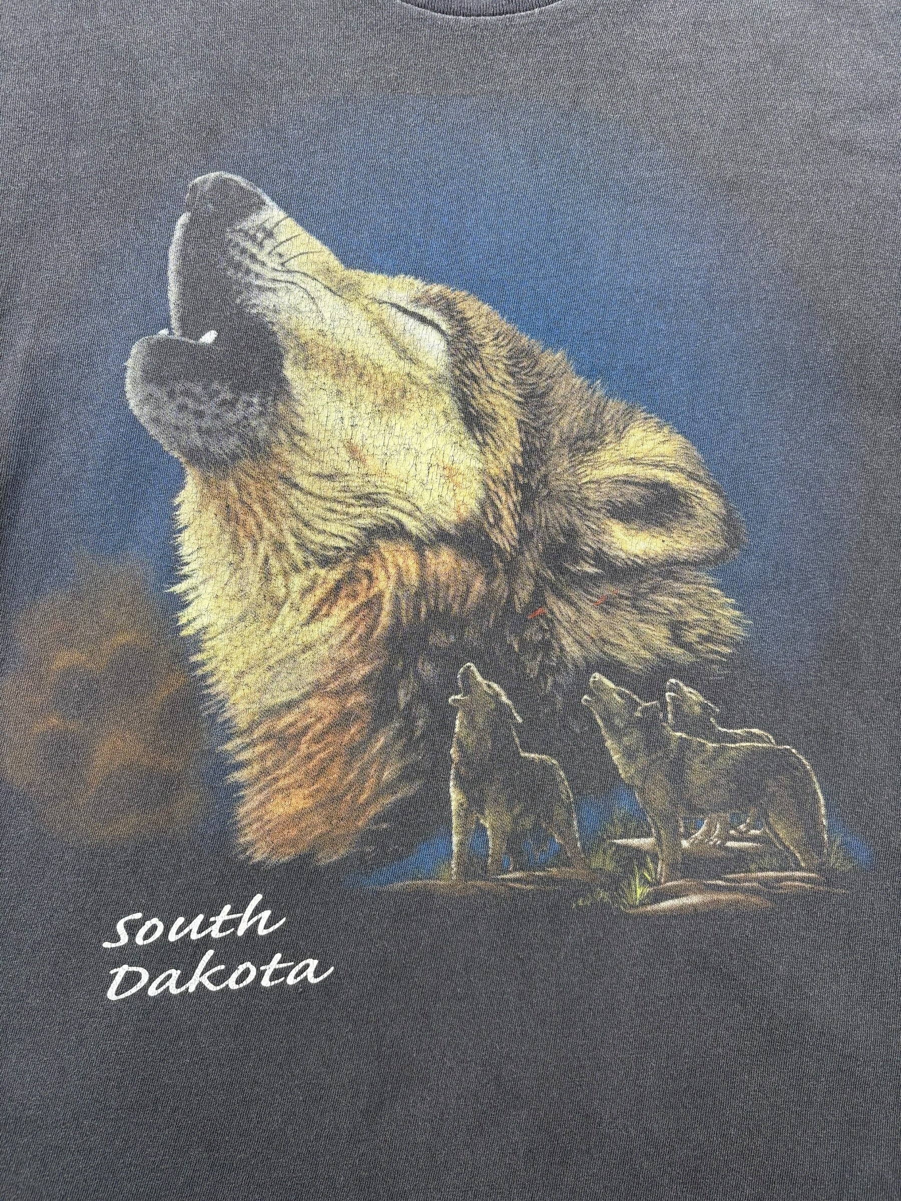 Graphic of Vintage South Dakota Wolf Tee SZ M