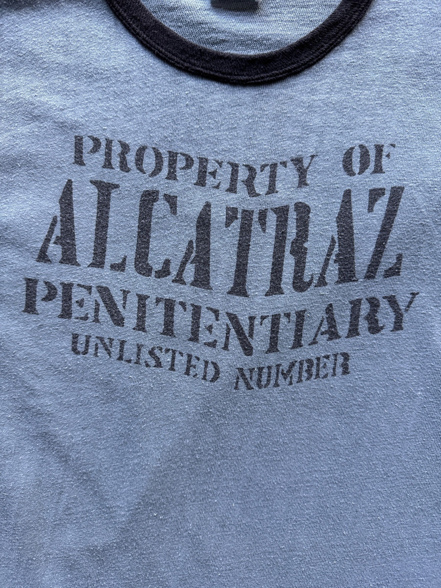 front graphic of Vintage Alcatraz Island Ringer Tee SZ XL