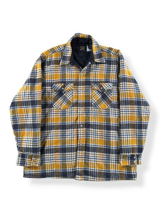 Front of Vintage Saddle King Quilted Cotton Flannel SZ L