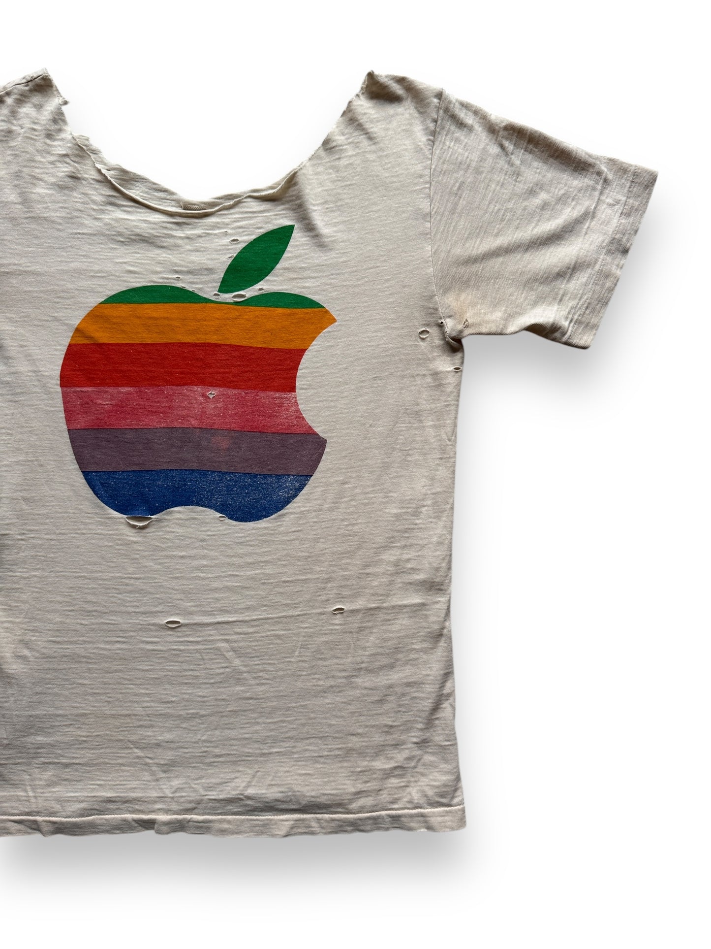 front left of Vintage Thrashed Apple Tee SZ S