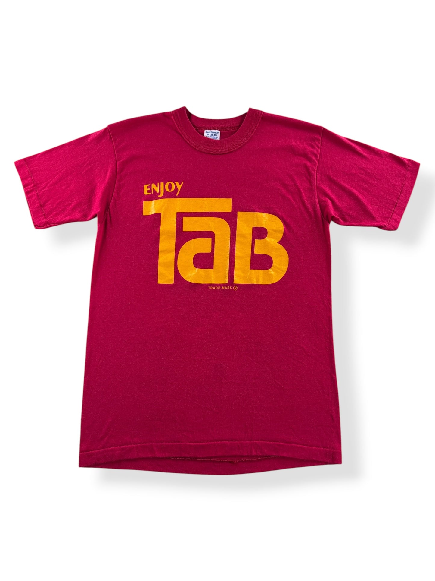 Front of Vintage 1970s Tab Tee SZ M (Fits S)