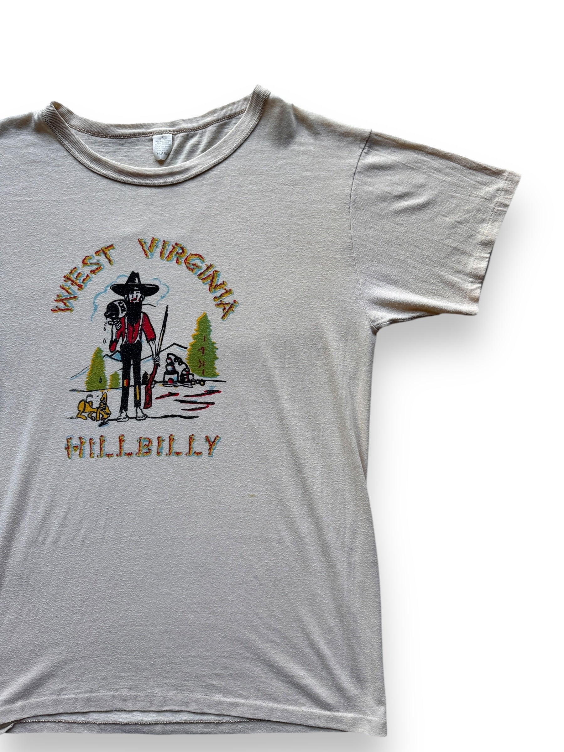 front left of Vintage West Virginia Hillbilly Tee SZ M