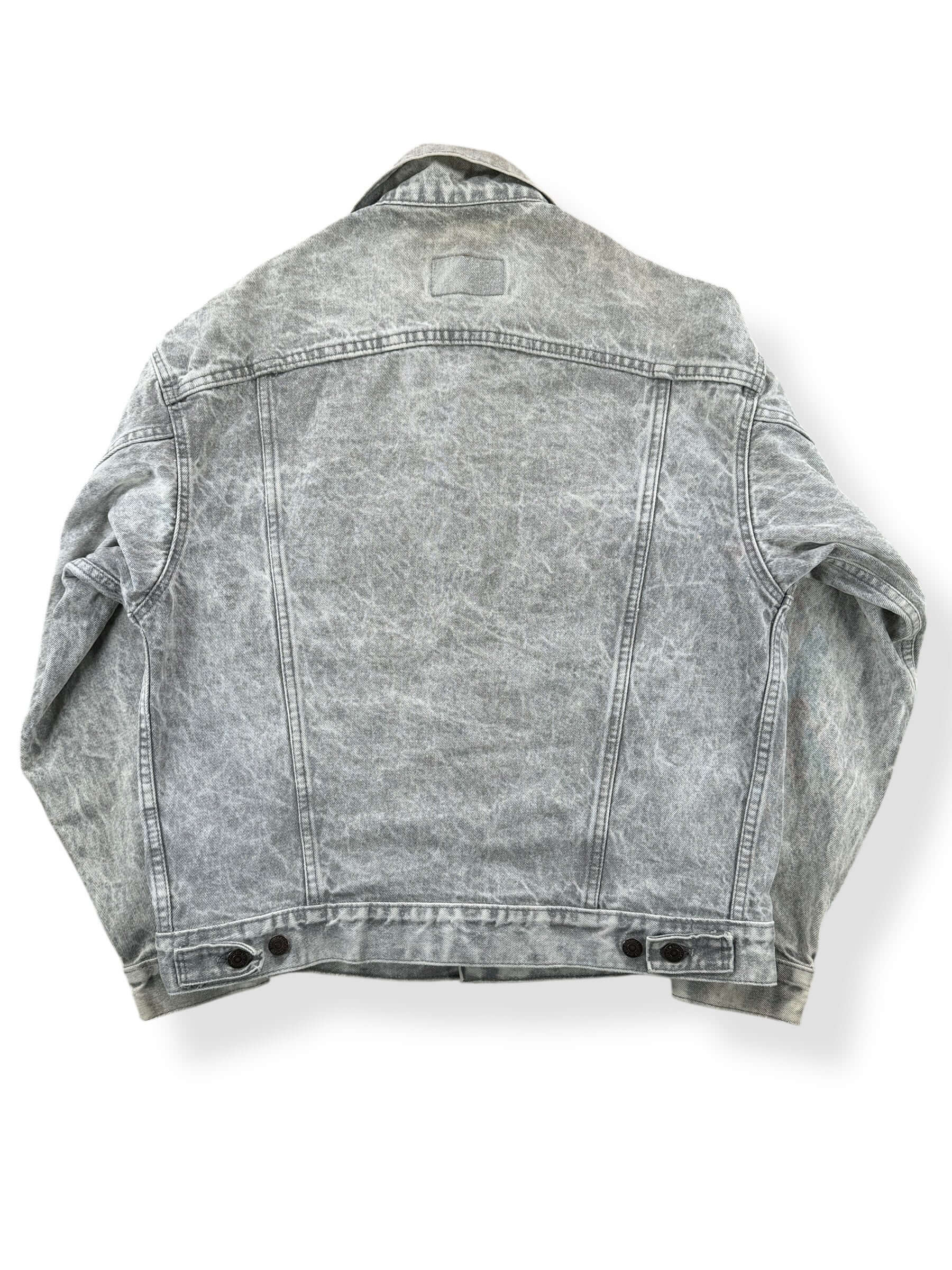 Back of Vintage 1987 Levis Grey Acid Washed Jacket SZ M