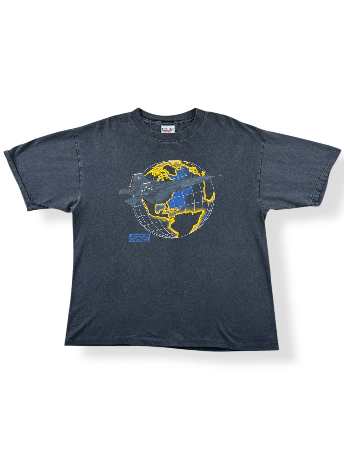 Front of Vintage Fighter Jet Tee SZ XL