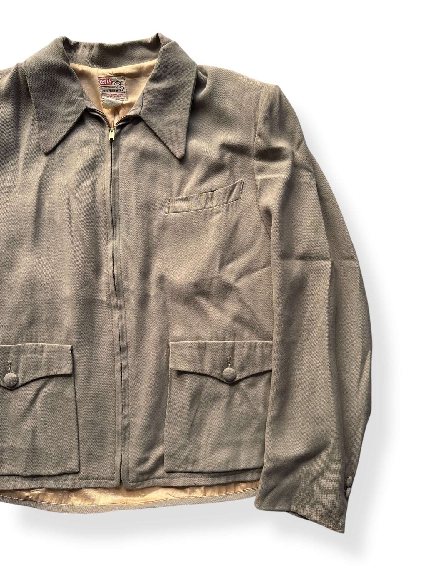 Front Left of Vintage Levi's Short Horn Gabardine Jacket SZ L