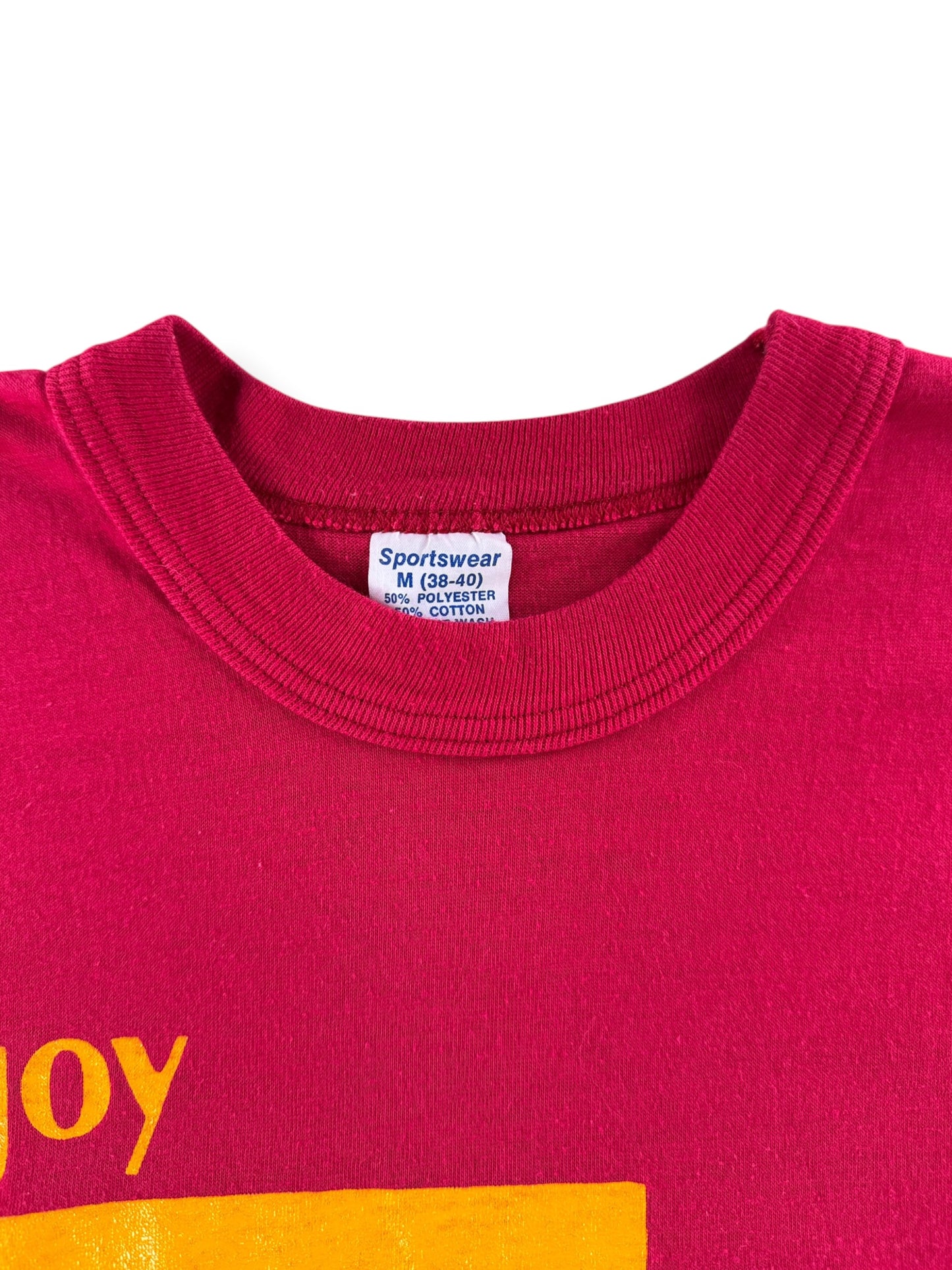 Collar on Vintage 1970s Tab Tee SZ M (Fits S)
