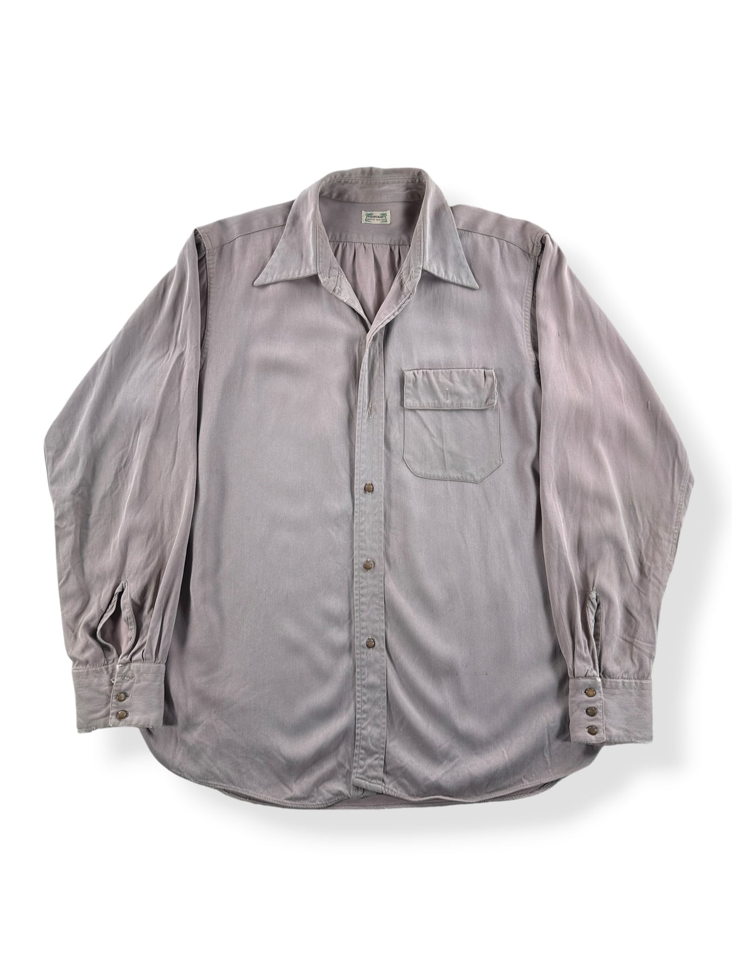 Front of Vintage Towncraft Gabardine Shirt SZ M AS IS