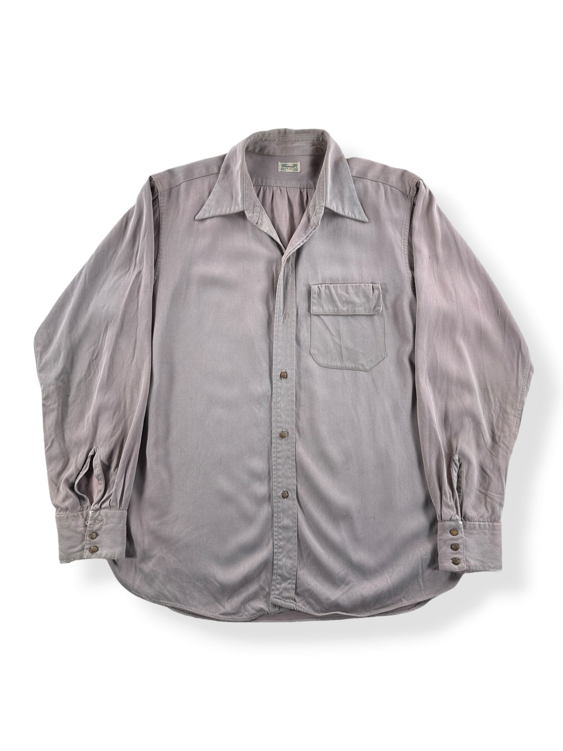Front of Vintage Towncraft Gabardine Shirt SZ M AS IS
