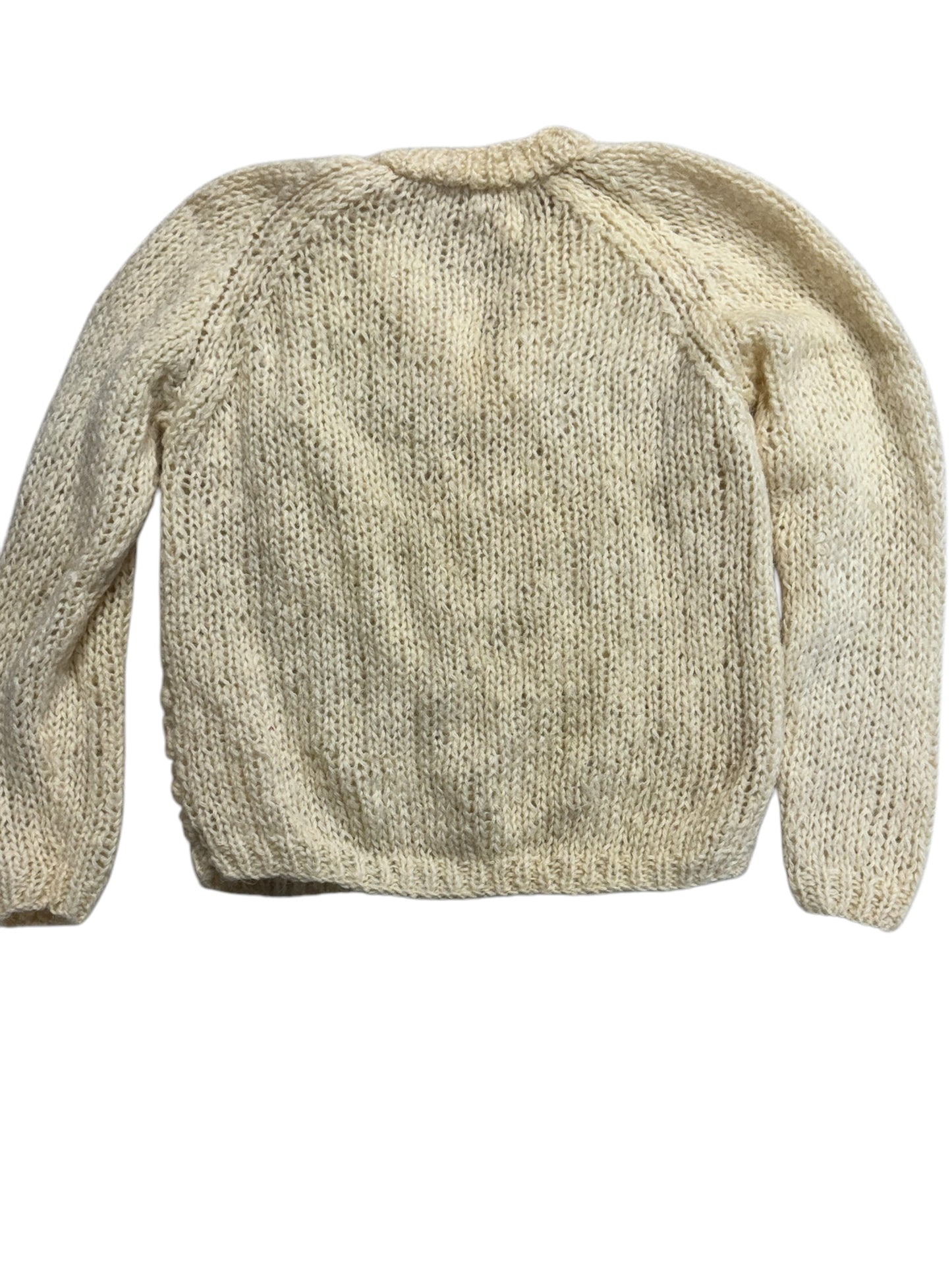 Back view of 1960s Italian Mohair/Wool Blend Handmade Sweater M