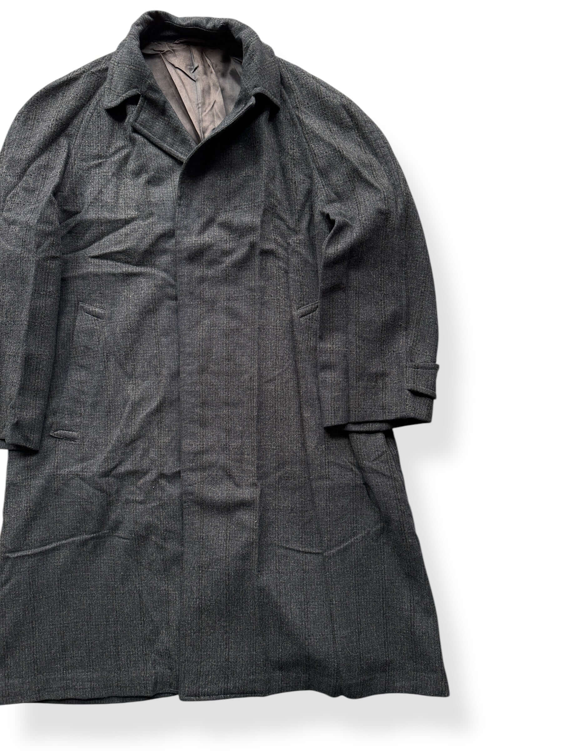 Front Left of Vintage Alligator Brand Overcoat SZ L